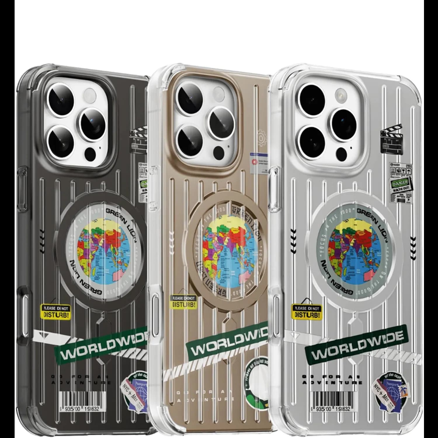 Green Lion Case iPhone 16 Pro - Magnetic Ring, Camera Protection, Black 3