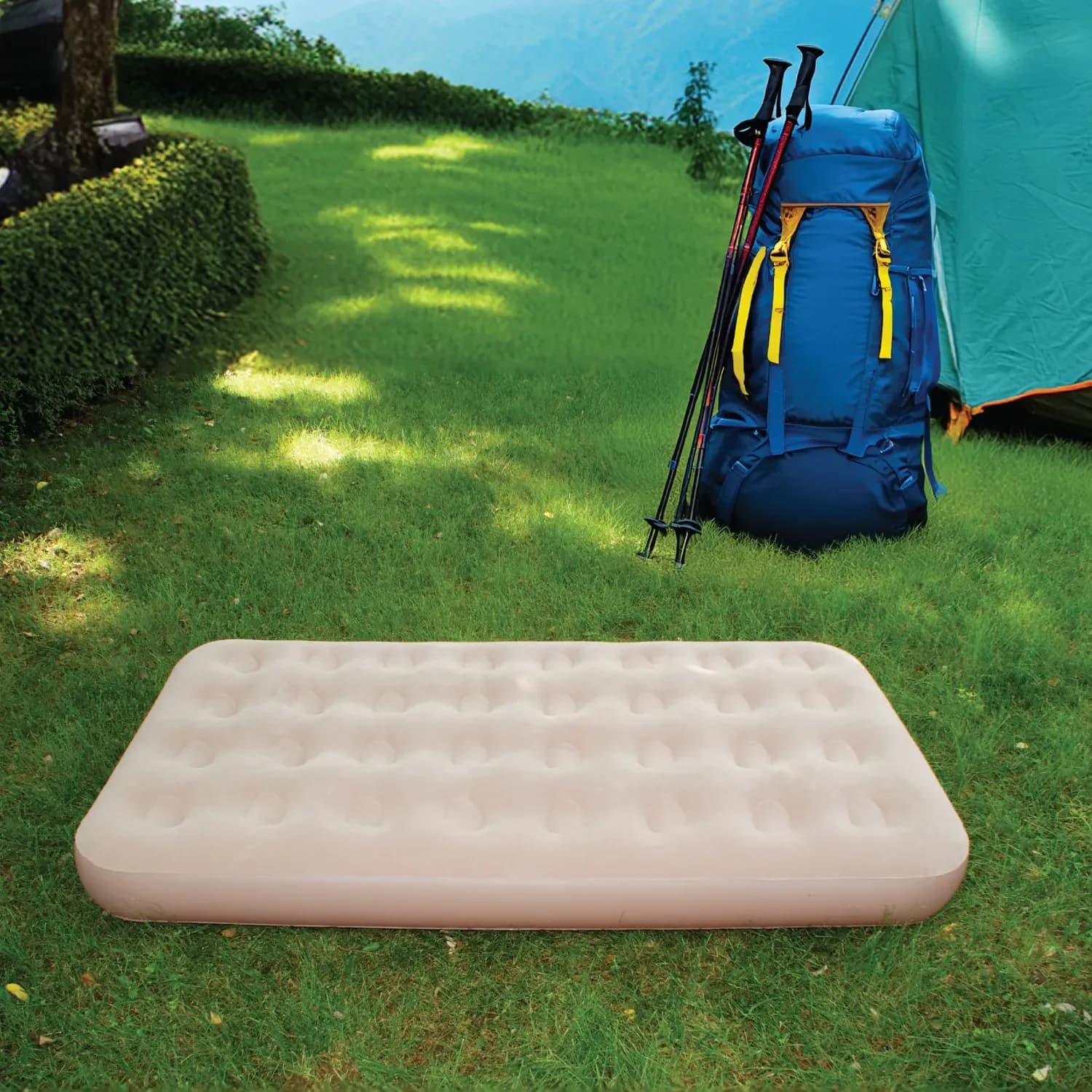 Green Lion Inflatable Mattress GMT-190 - Automatic Pump, Beige 2
