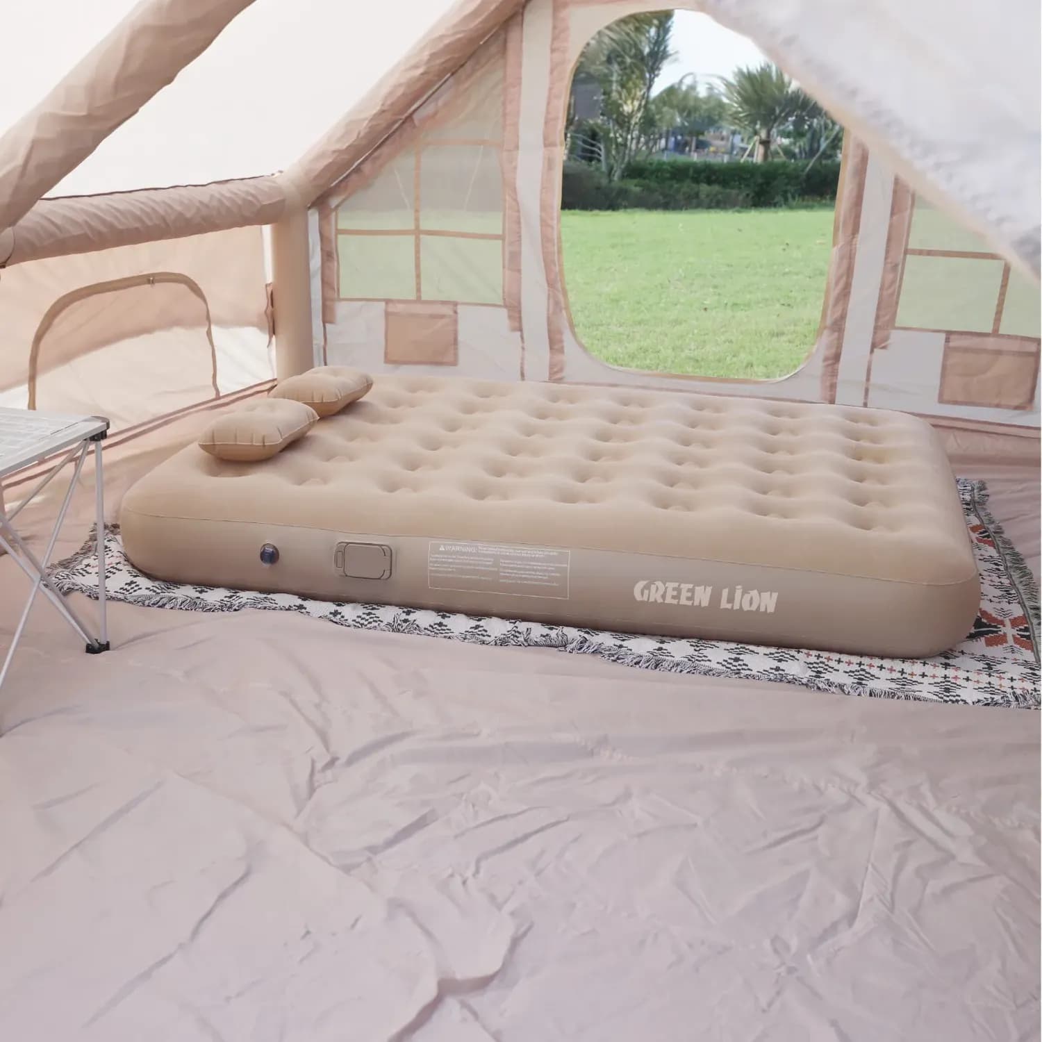 Green Lion Inflatable Mattress GMT-200 - Automatic Inflation, Beige 2