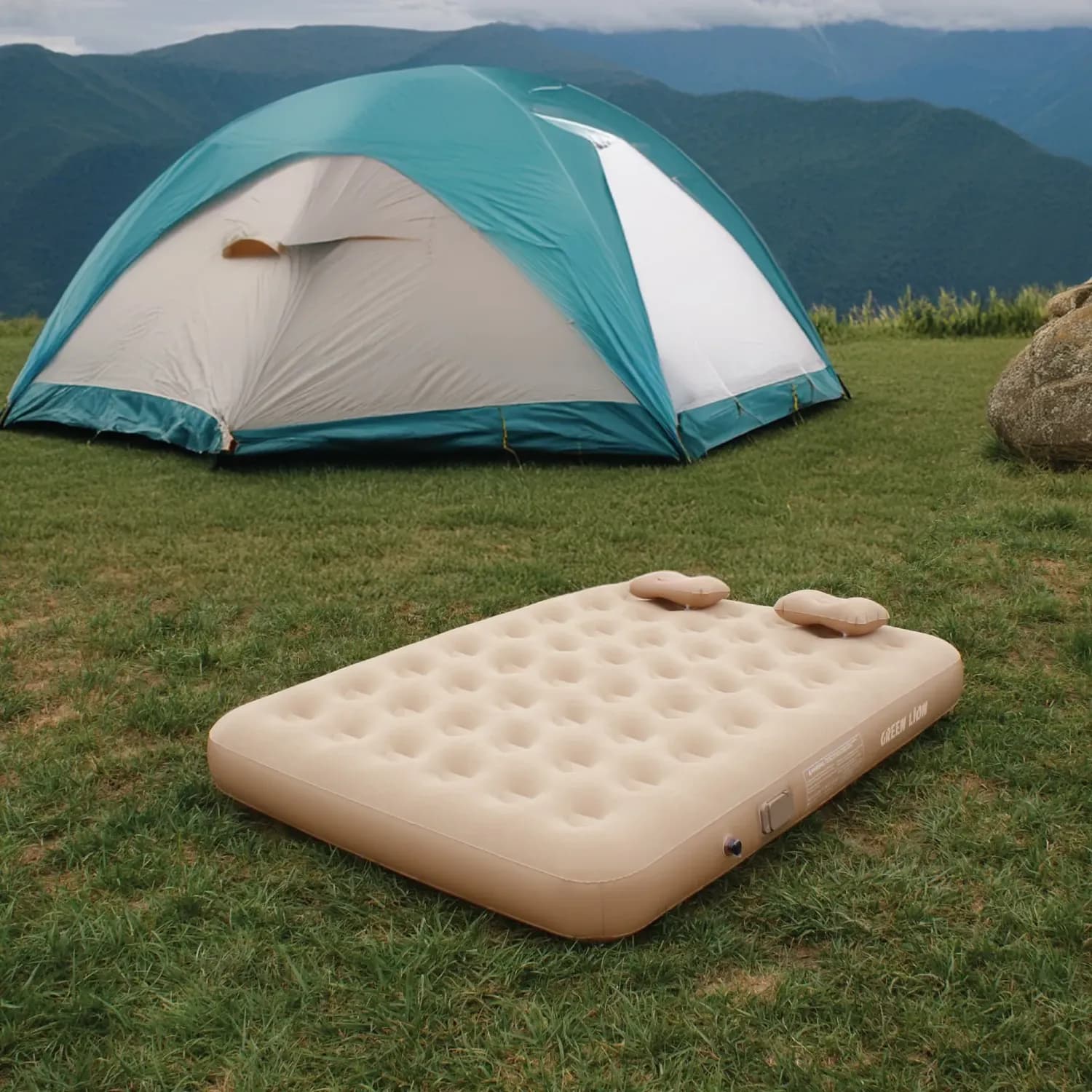 Green Lion Inflatable Mattress GMT-200 - Automatic Inflation, Beige 3