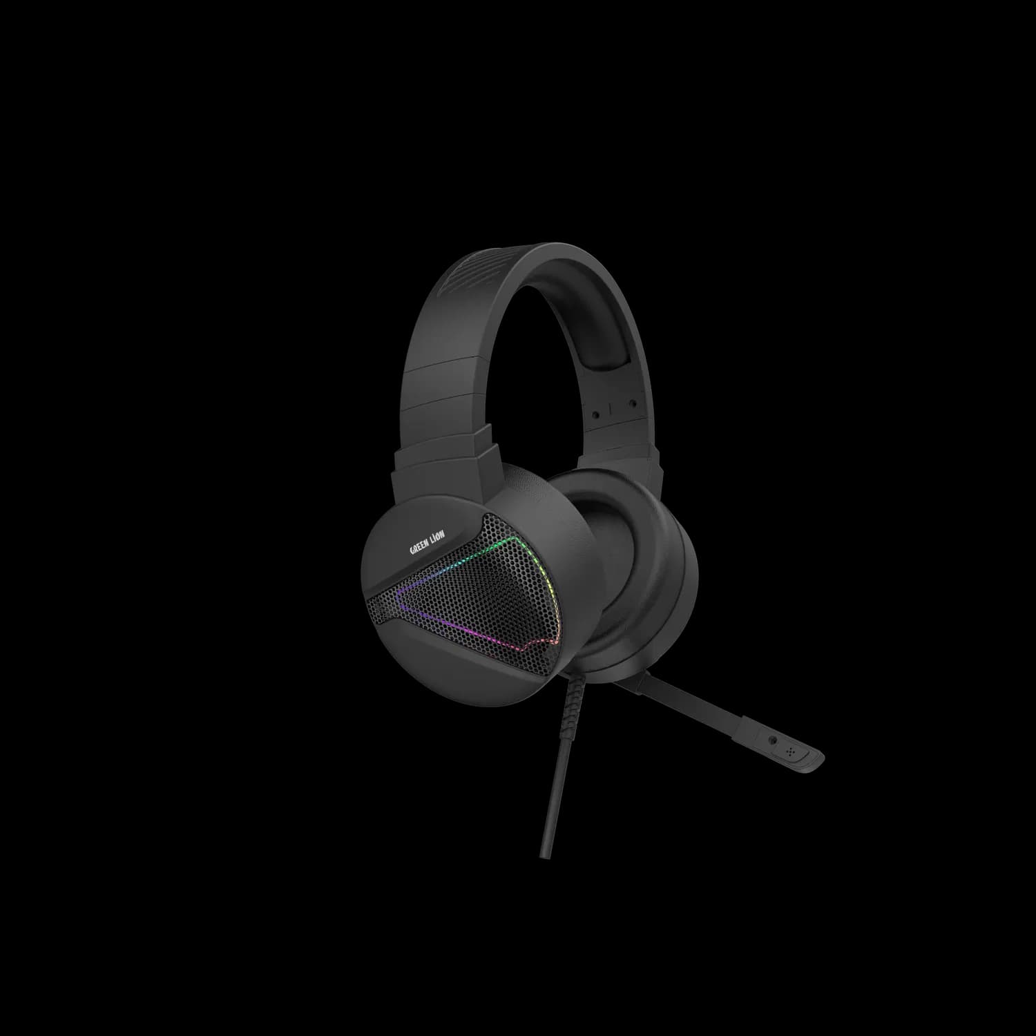 Green Lion Gaming Headphone GP27X - Noise Canceling Mic, Black 1