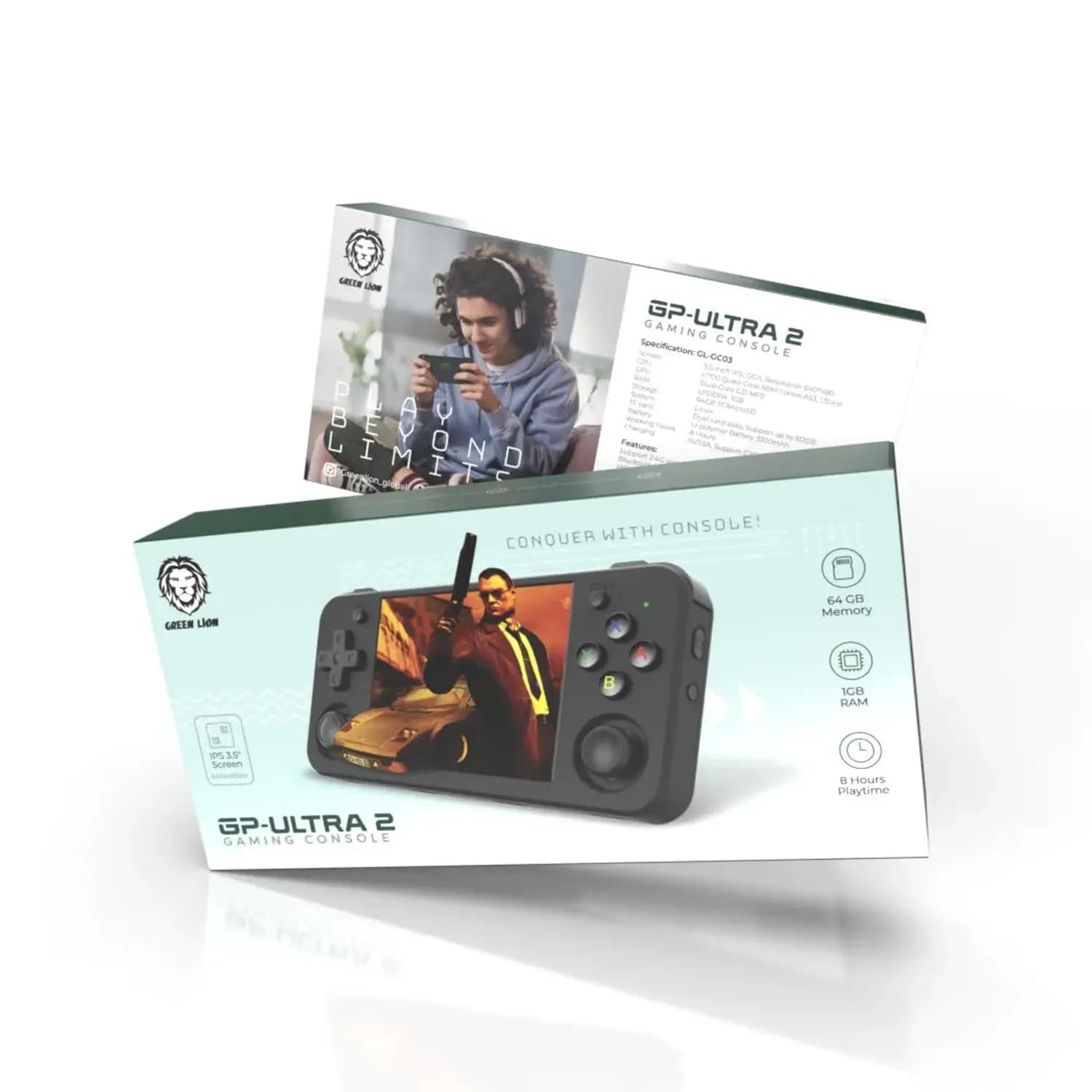 Green Lion Gaming Console GP-Ultra 2 - 3.5" IPS, 64GB, Black 2