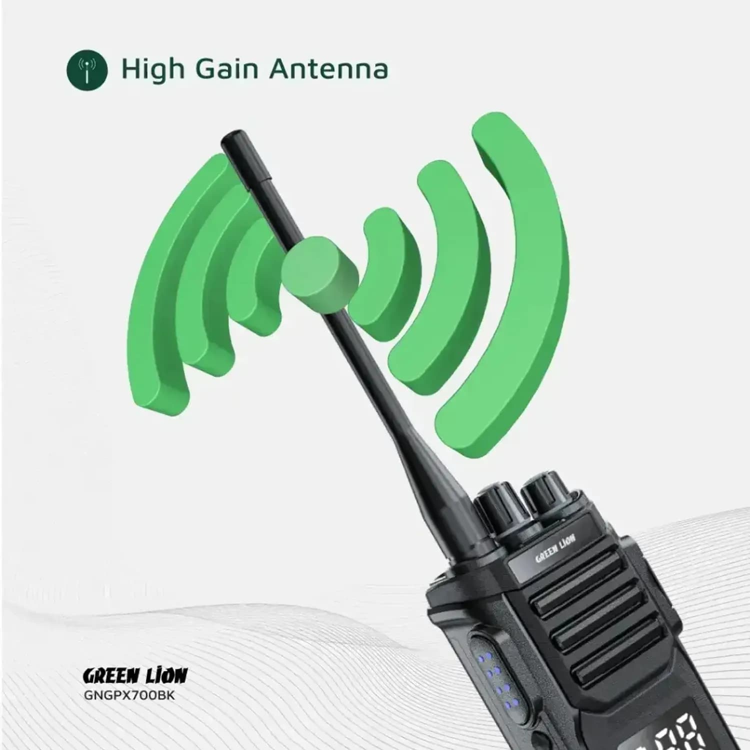Green Lion Walkie Talkie GPX700 - Black 2