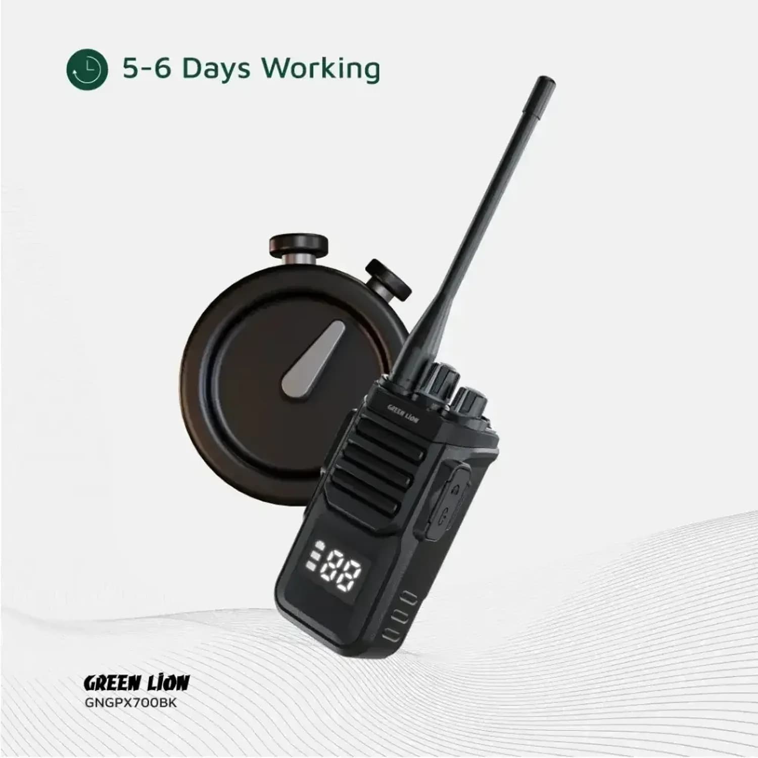 Green Lion Walkie Talkie GPX700 - Black 3