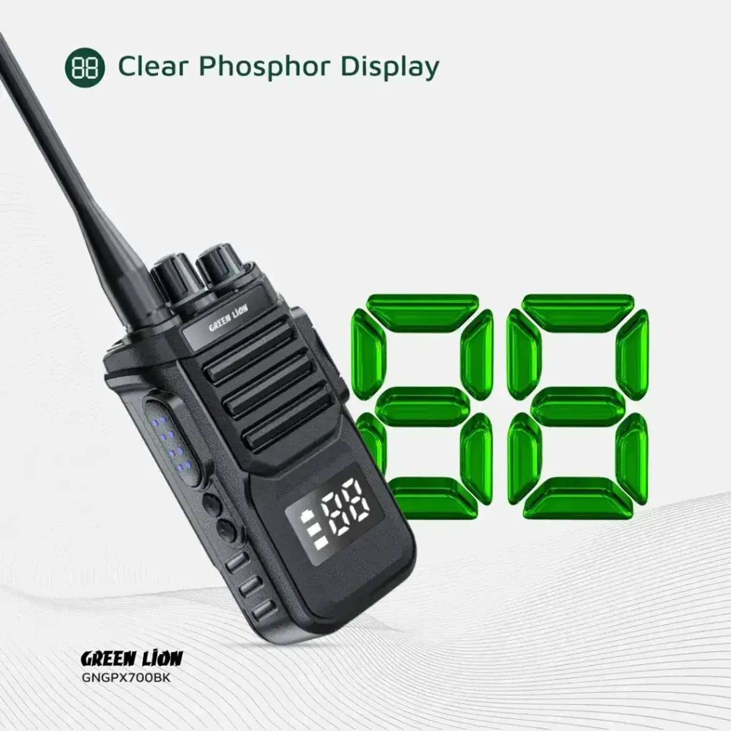 Green Lion Walkie Talkie GPX700 - Black 5