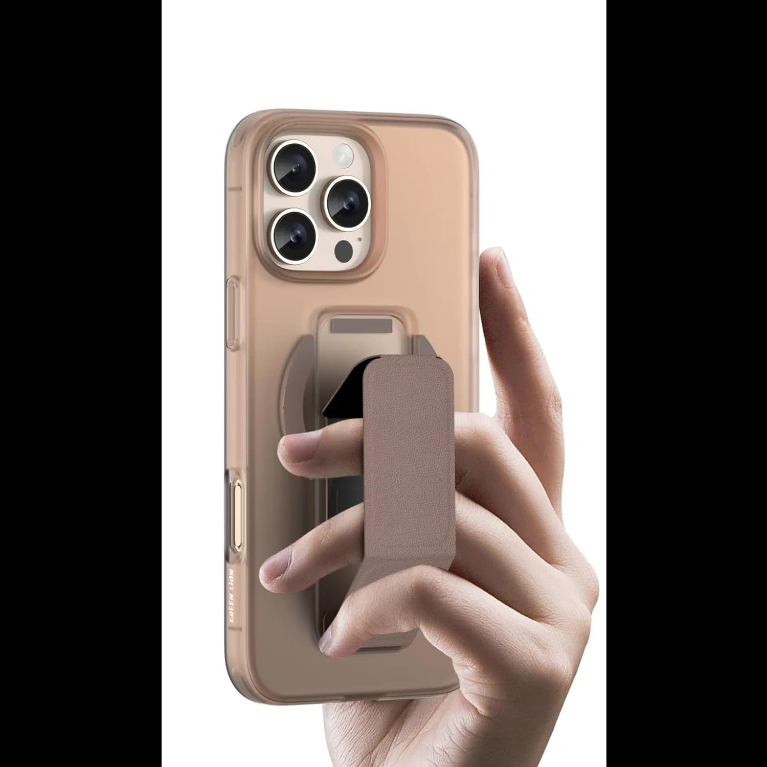 Green Lion Grip 360 Case iPhone 16 Pro - MagSafe Compatible, Desert 2