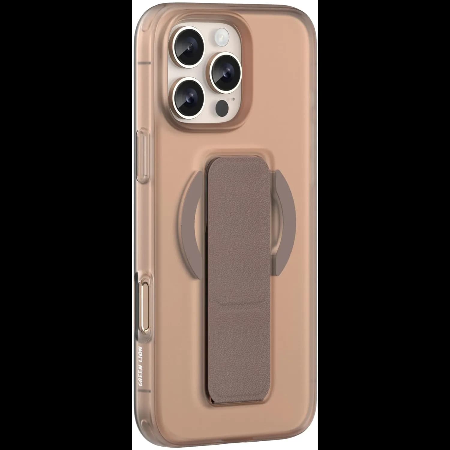 Green Lion Grip 360 Case iPhone 16 Pro Max - Leather Strap, Desert 1 Green Lion Grip 360 Case iPhone 16 Pro Max - Leather Strap, Desert 1