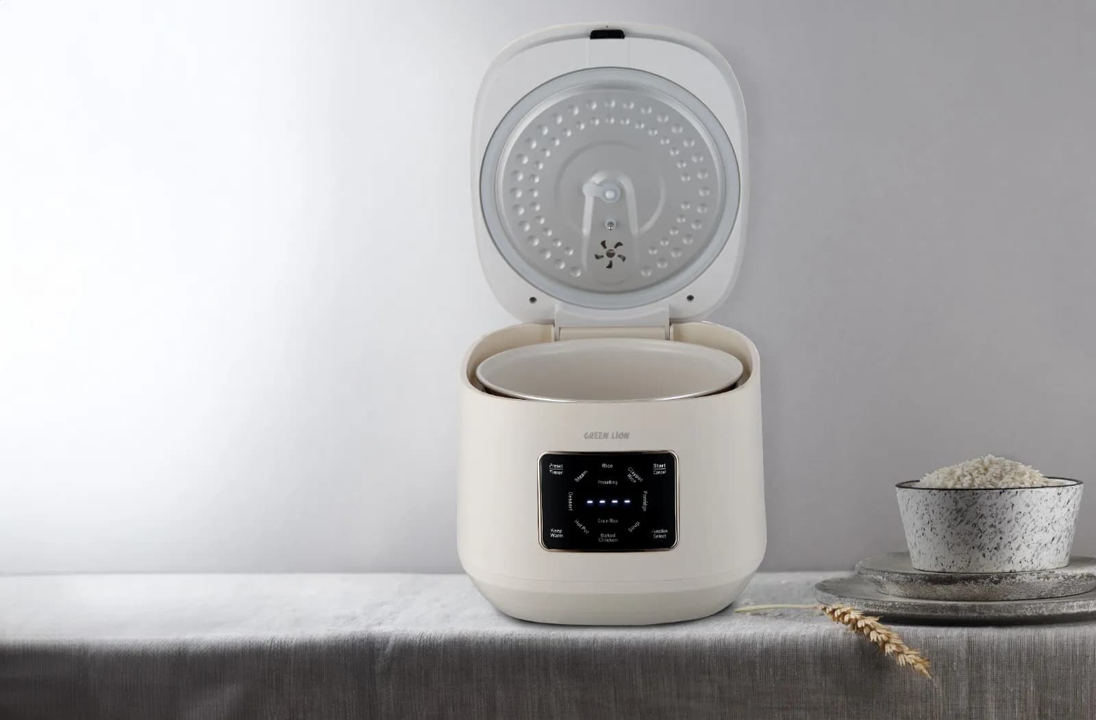 Green Lion GRC-20 Digital Rice Cooker 5L - White 1 Green Lion GRC-20 Digital Rice Cooker 5L - White 1