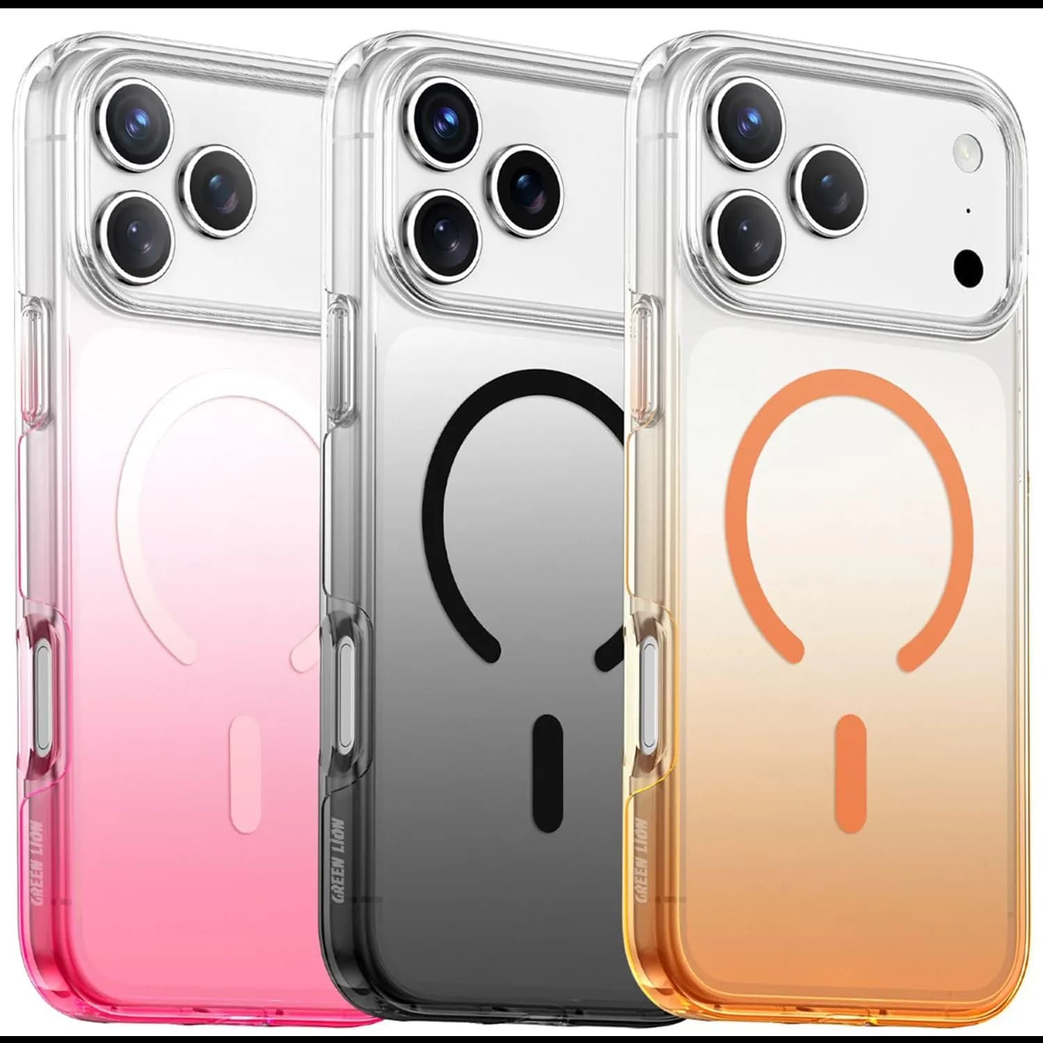 Green Lion iPhone 17 Pro Case - Gradient, Orange 5
