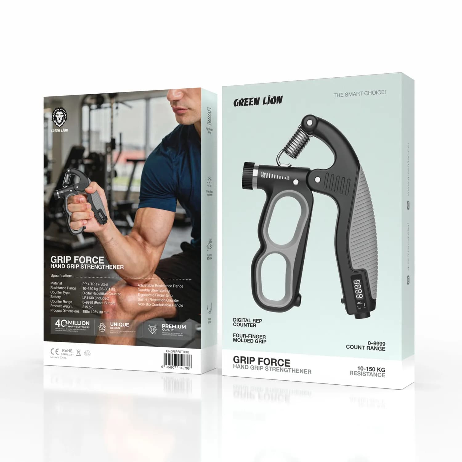 Green Lion Grip Force - Adjustable 10-150kg, Black 3