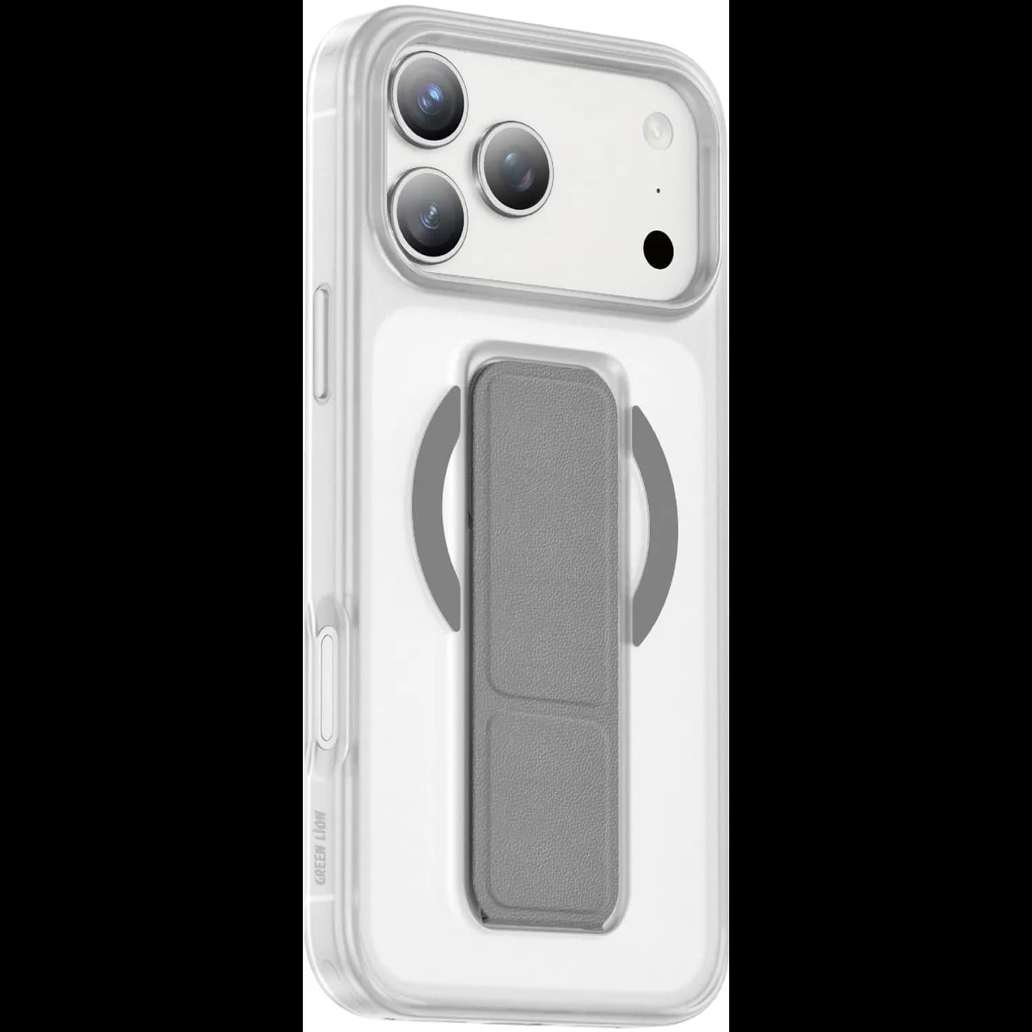 Green Lion GRIP 360 Case iPhone 17 Pro - Leather Grip, Silver Titanium Green Lion GRIP 360 Case iPhone 17 Pro - Leather Grip, Silver Titanium