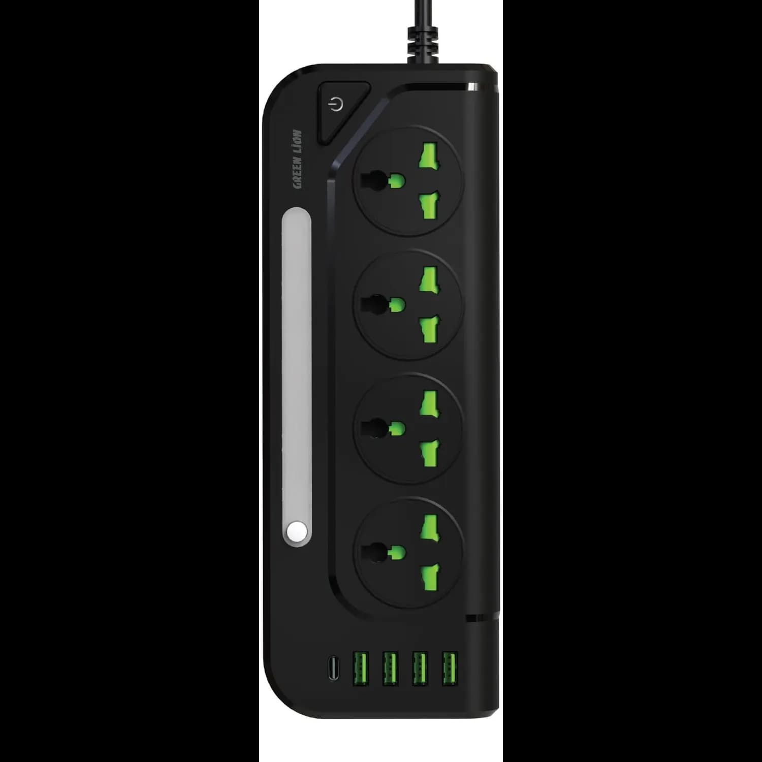 Green Lion Power Socket GS-100 - 3000W, USB-A & USB-C, Black 1 Green Lion Power Socket GS-100 - 3000W, USB-A & USB-C, Black 1