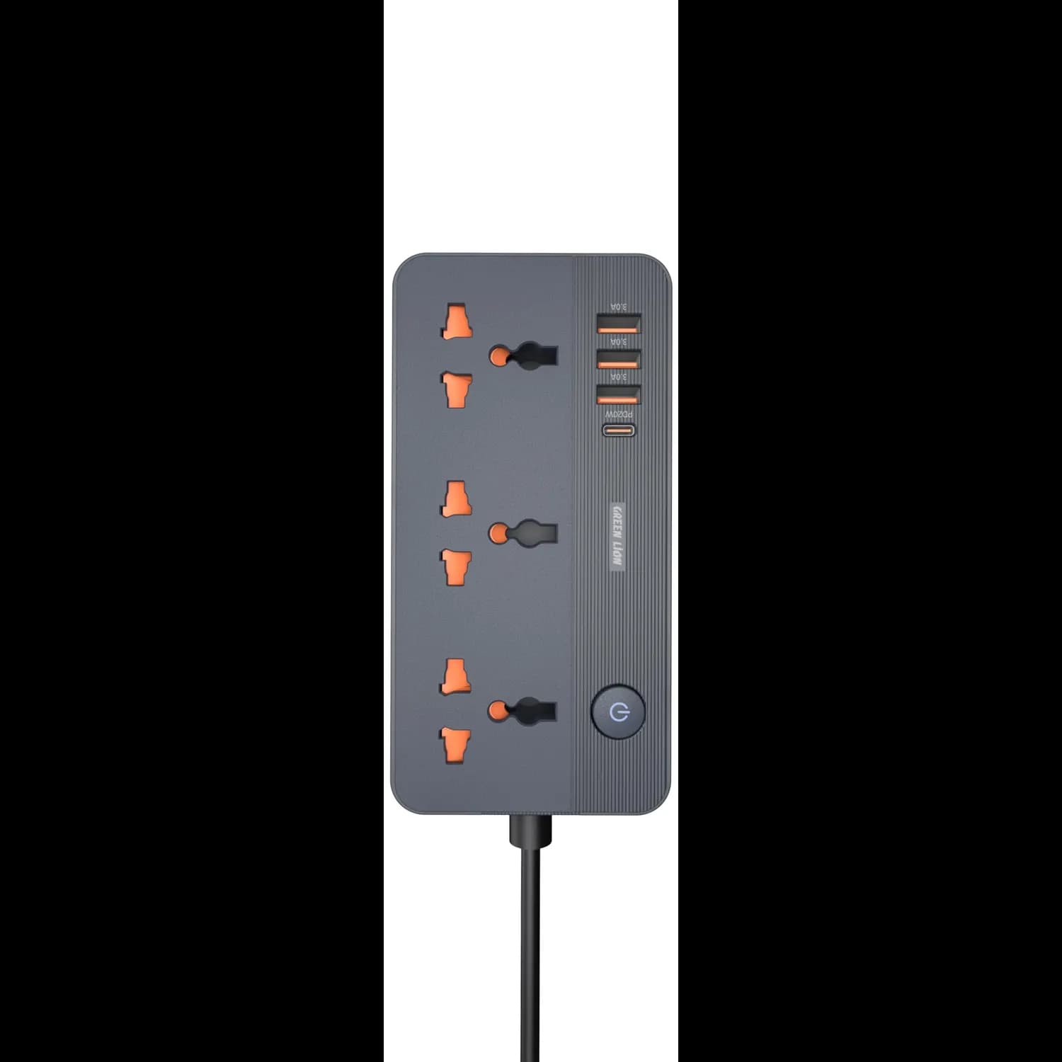 Green Lion Power Socket GS-200 - 3 USB-A, USB-C PD 20W, Black 1 Green Lion Power Socket GS-200 - 3 USB-A, USB-C PD 20W, Black 1