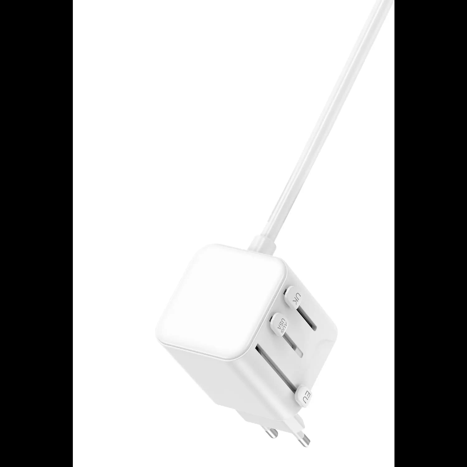 Green Lion Power Strip GS-600 - 2 UK Outlets, USB-C PD 30W, USB-A QC, White 3