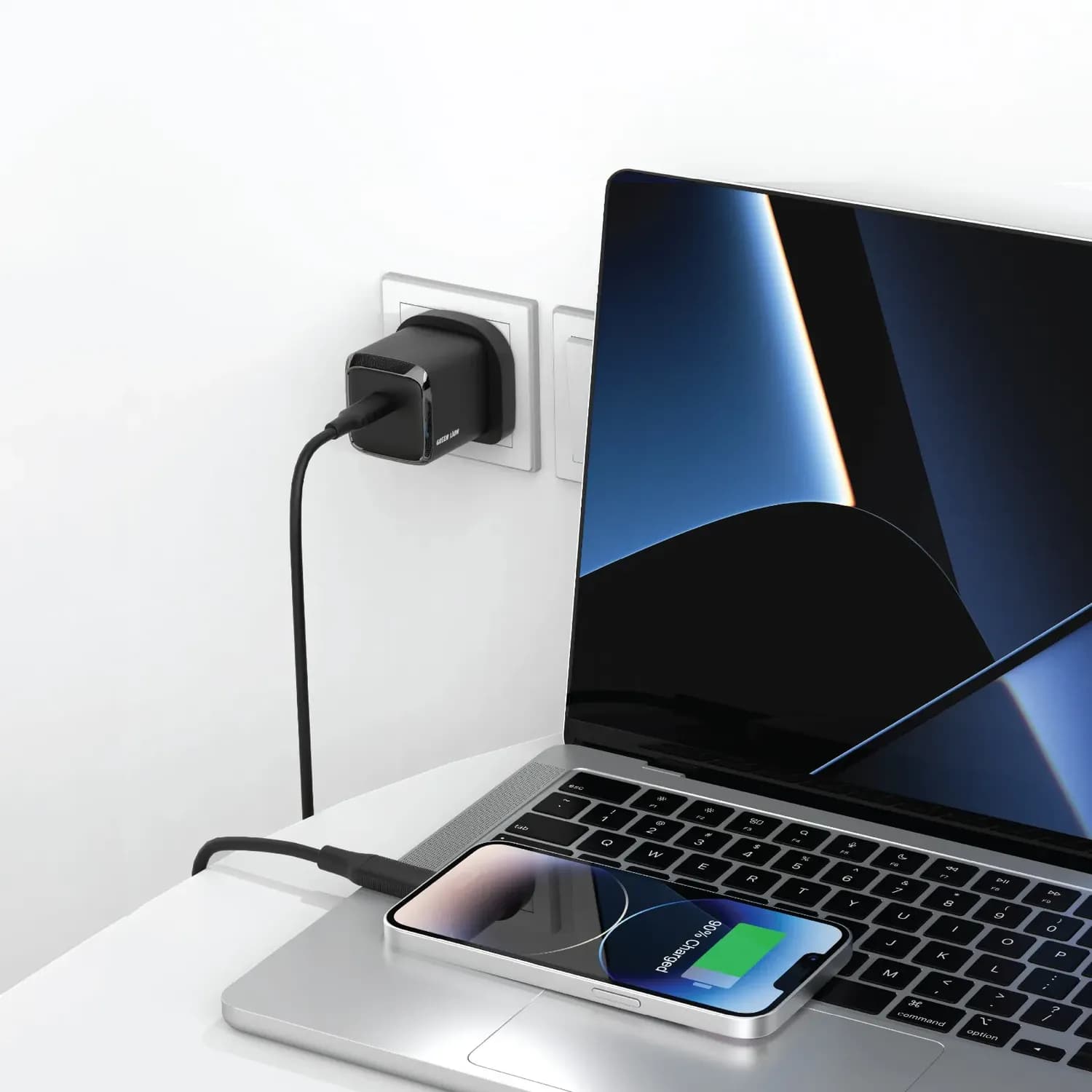 Green Lion Wall Charger G-Charge Series - 45W PD USB-C, Black 2