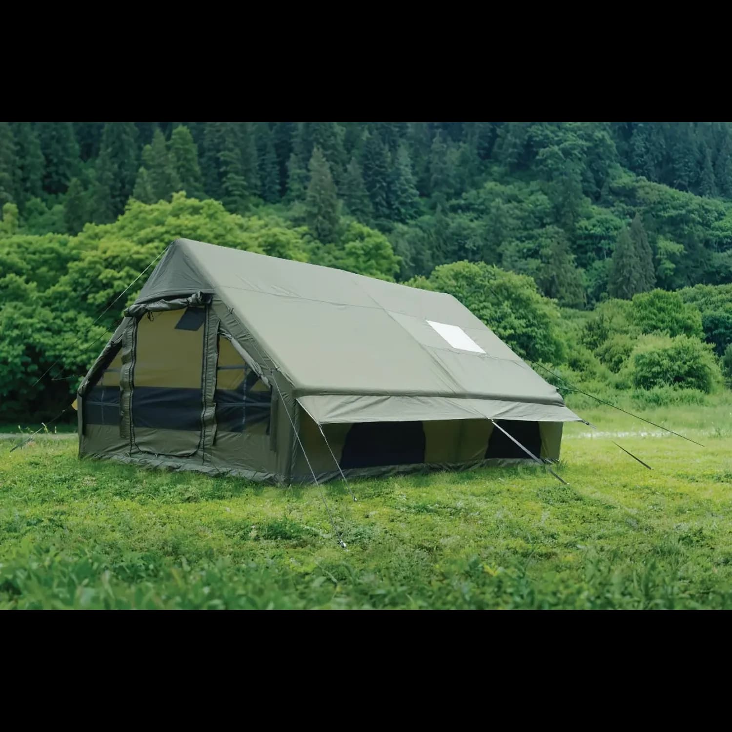 Green Lion Inflatable Camping Tent - Waterproof, 8-Person, Green 2