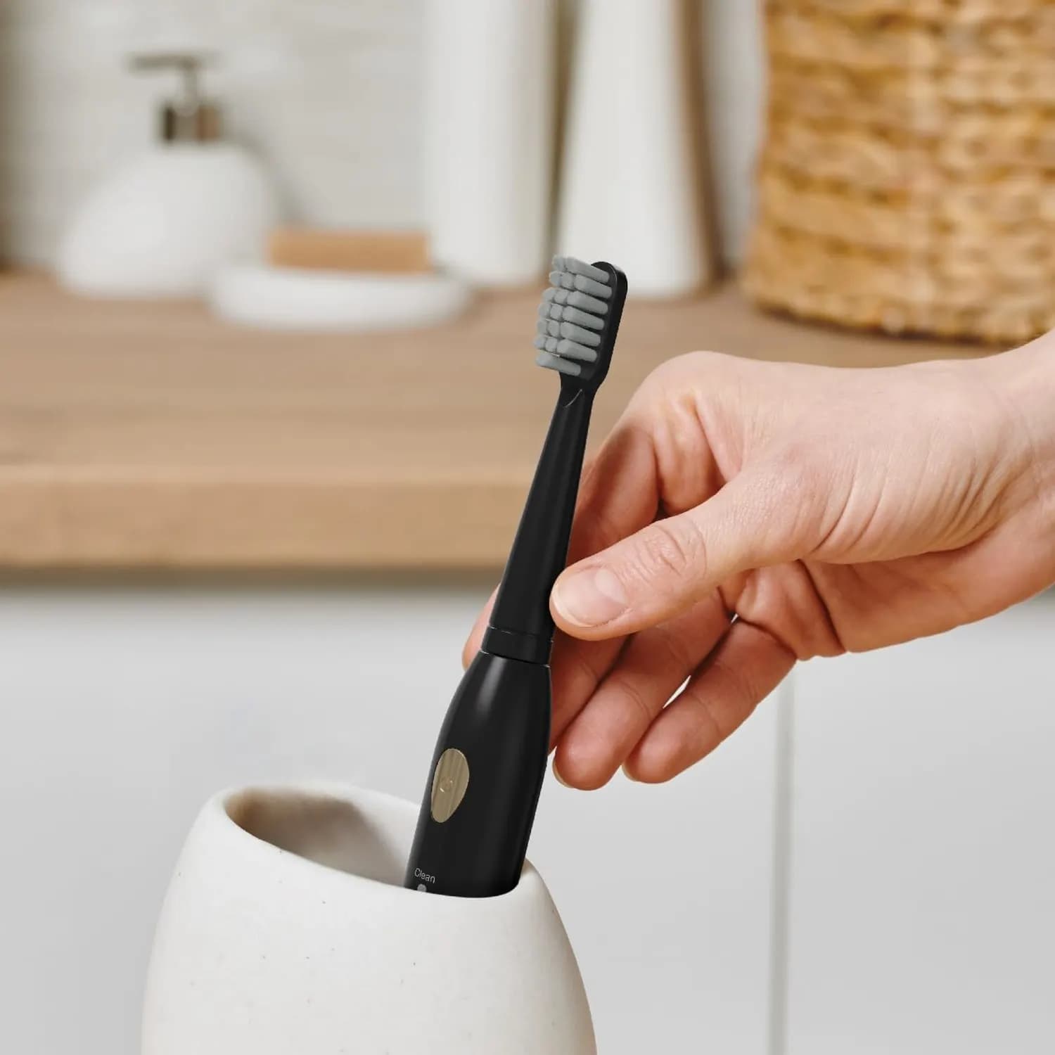 Green Lion Toothbrush Sonic Plus - Rechargeable, Black 3