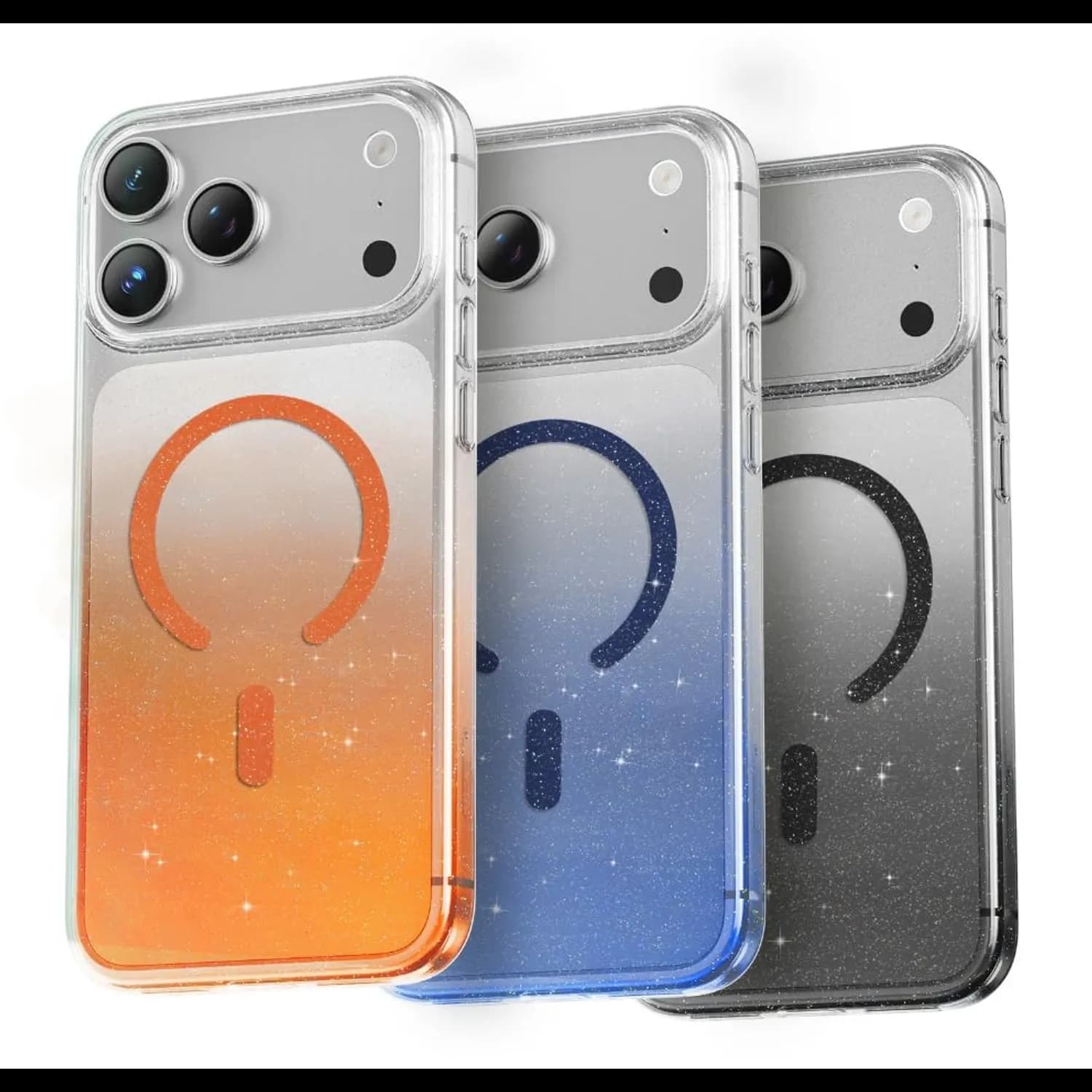 Green Lion iPhone 17 Pro Case - Glitter, Orange 5