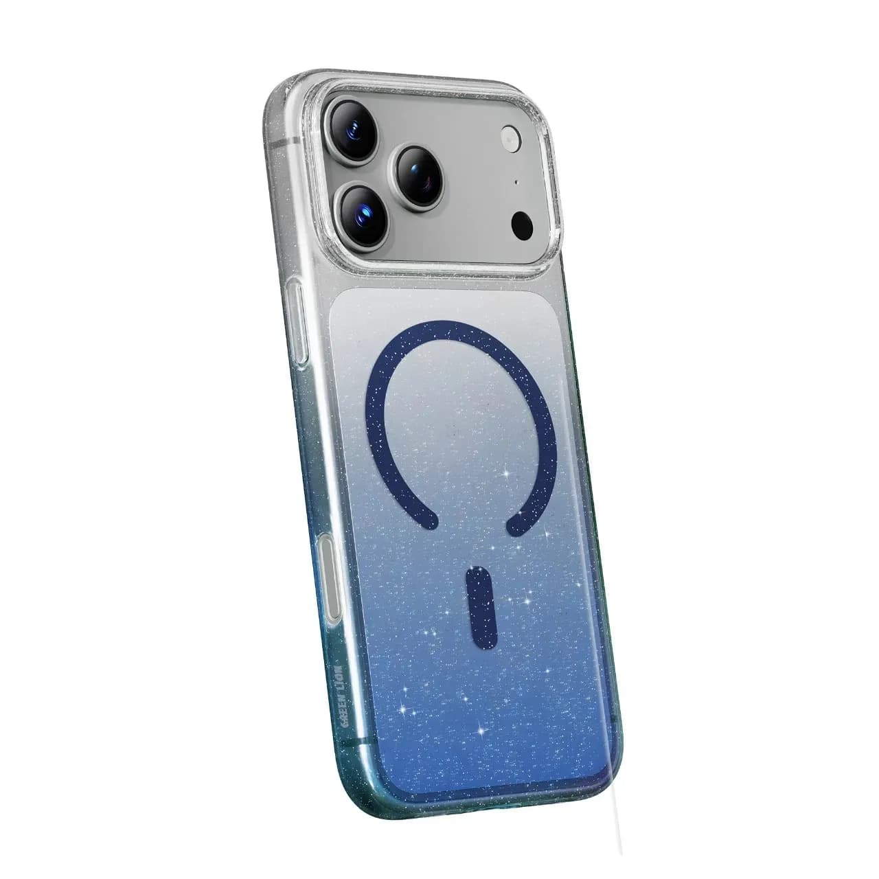 Green Lion Glitter MagSafe Case for iPhone 17 Pro Max - Blue 3