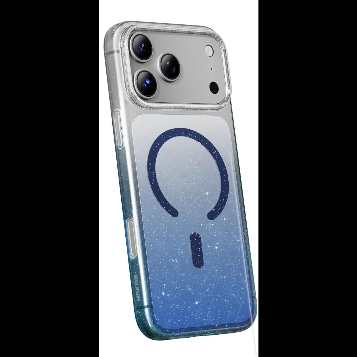 Green Lion iPhone 17 Pro Max Case - Glitter, Blue 4