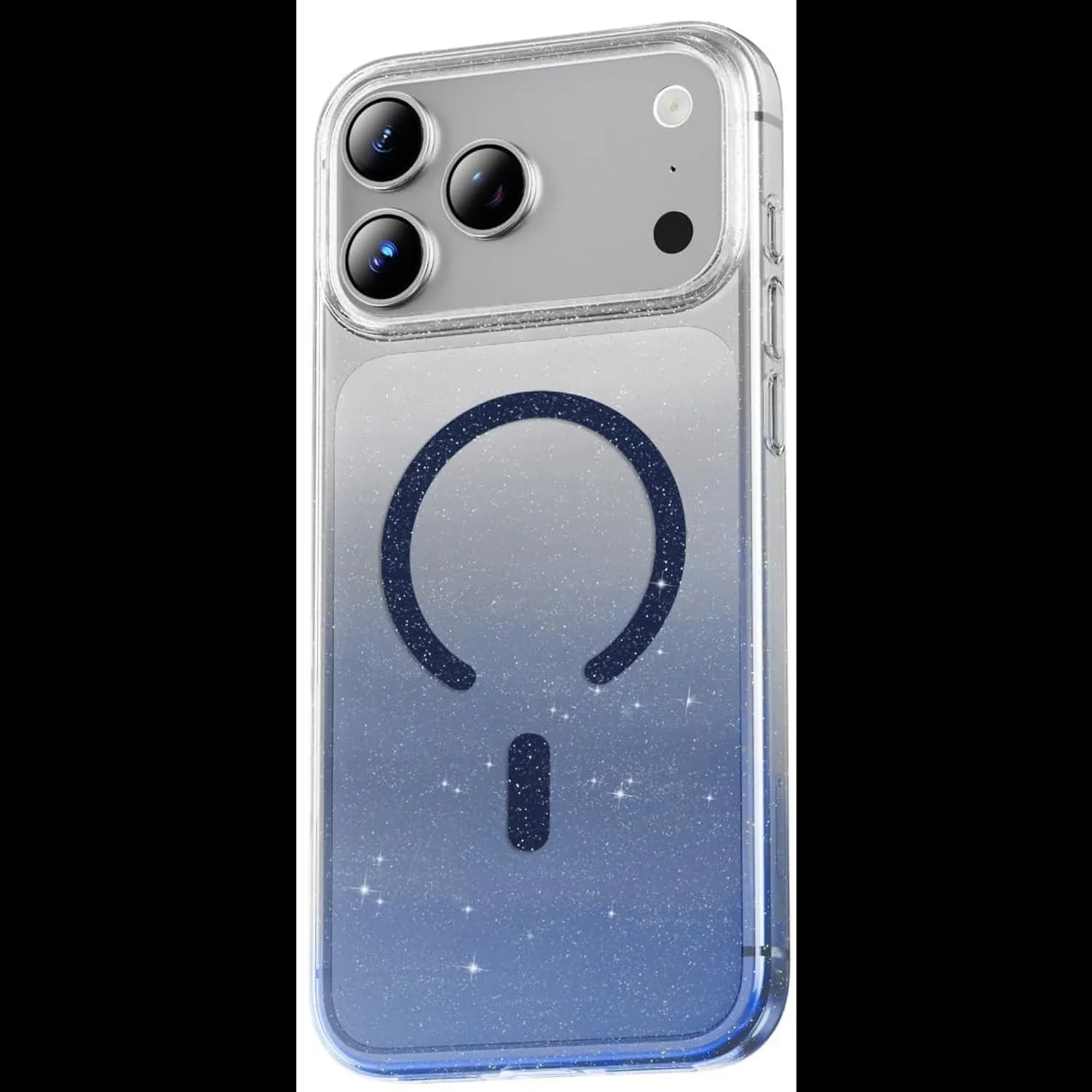 Green Lion iPhone 17 Pro Max Case - Glitter, Blue 1