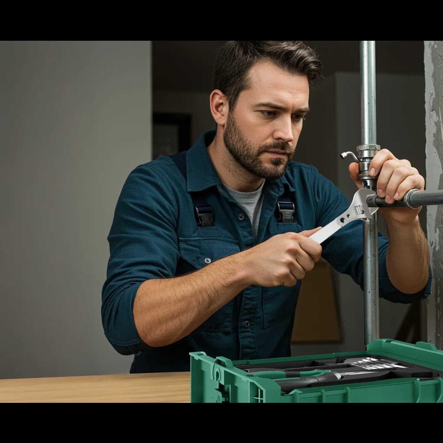 Green Lion Tool Kit GTS-700 - 213 Pieces, Cordless Screwdriver, Green 5
