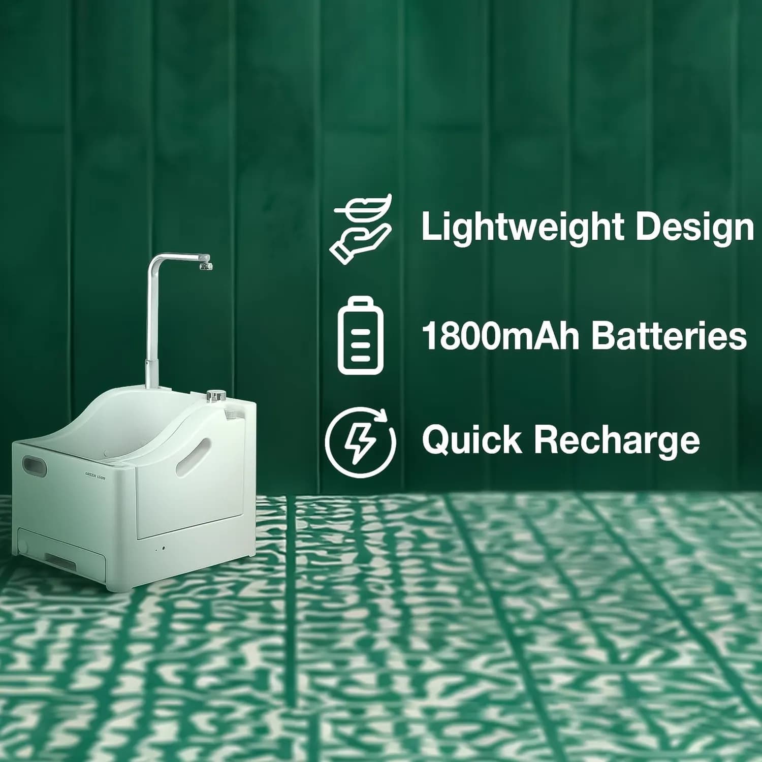 Green Lion Portable Wudu Machine - Foot Pedal, Lightweight 4