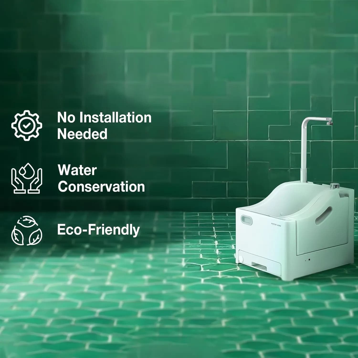 Green Lion Portable Wudu Machine - Foot Pedal, Lightweight 5