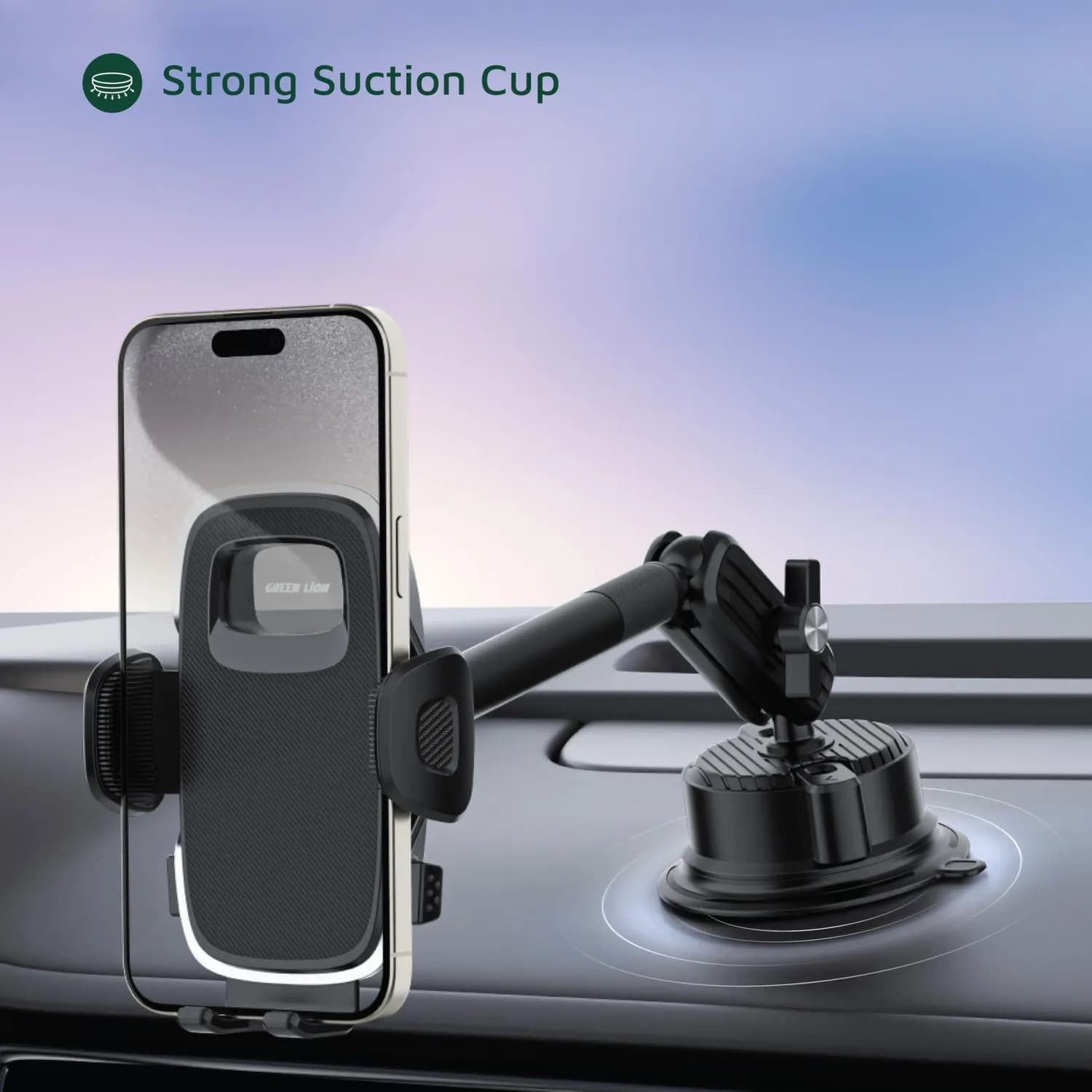 Green Lion Phone Holder GX-38 - 360° Rotation, Black 3