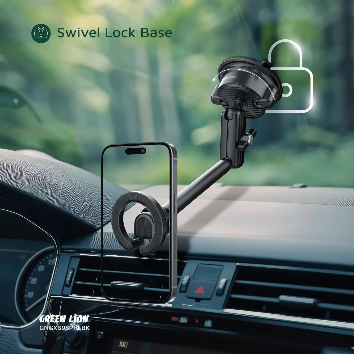 Green Lion Phone Holder GX-39 - MagSafe Compatible, Black 3