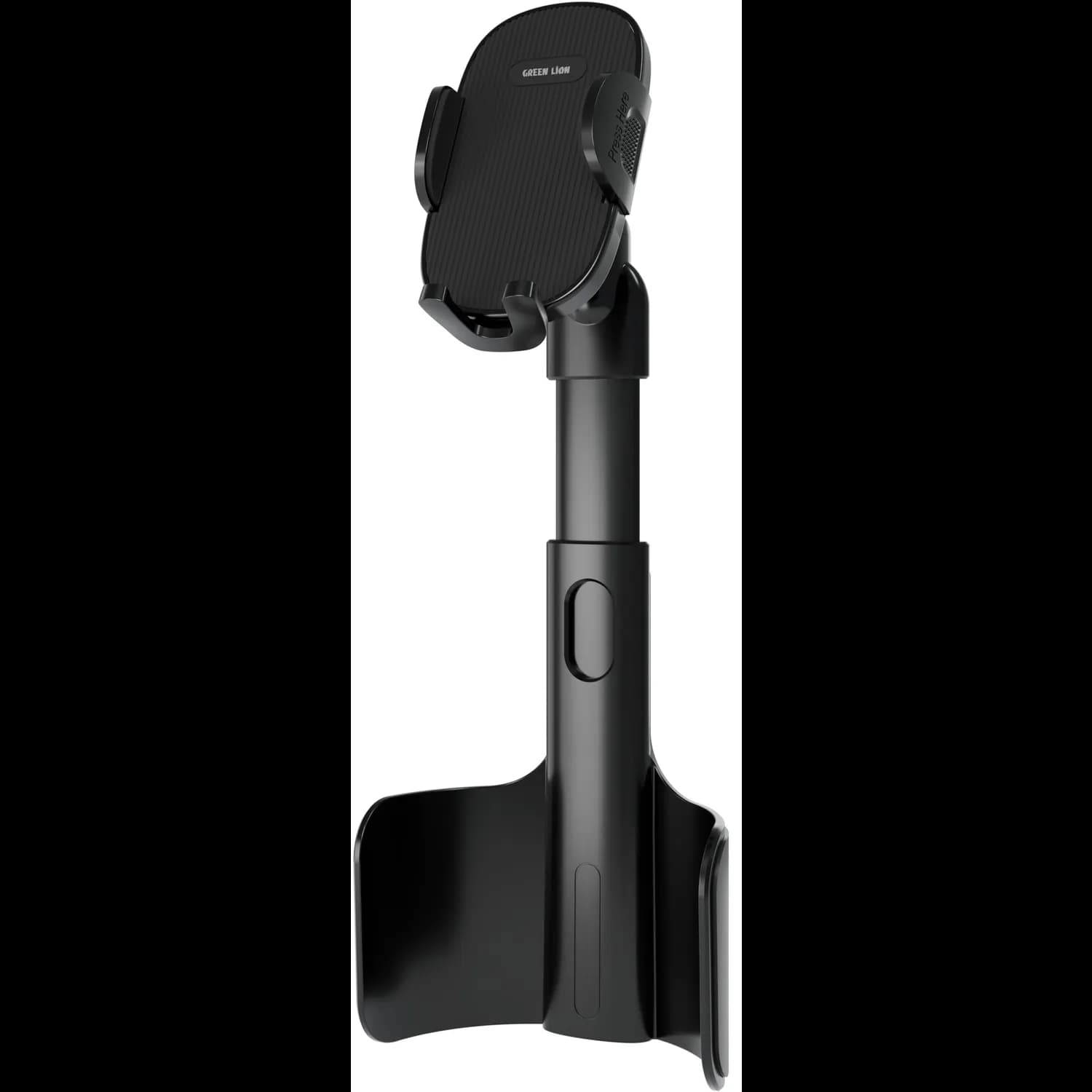 Green Lion Car Cup Holder Phone Mount GX-63 - Adjustable Arm, 360° Rotation, Black 1