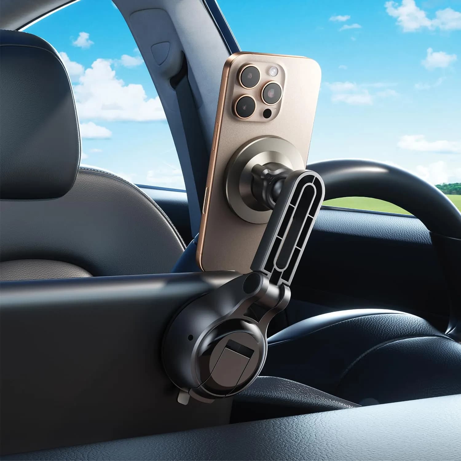 Green Lion Car Phone Holder GX-66 - 180° Adjustable, Black 2