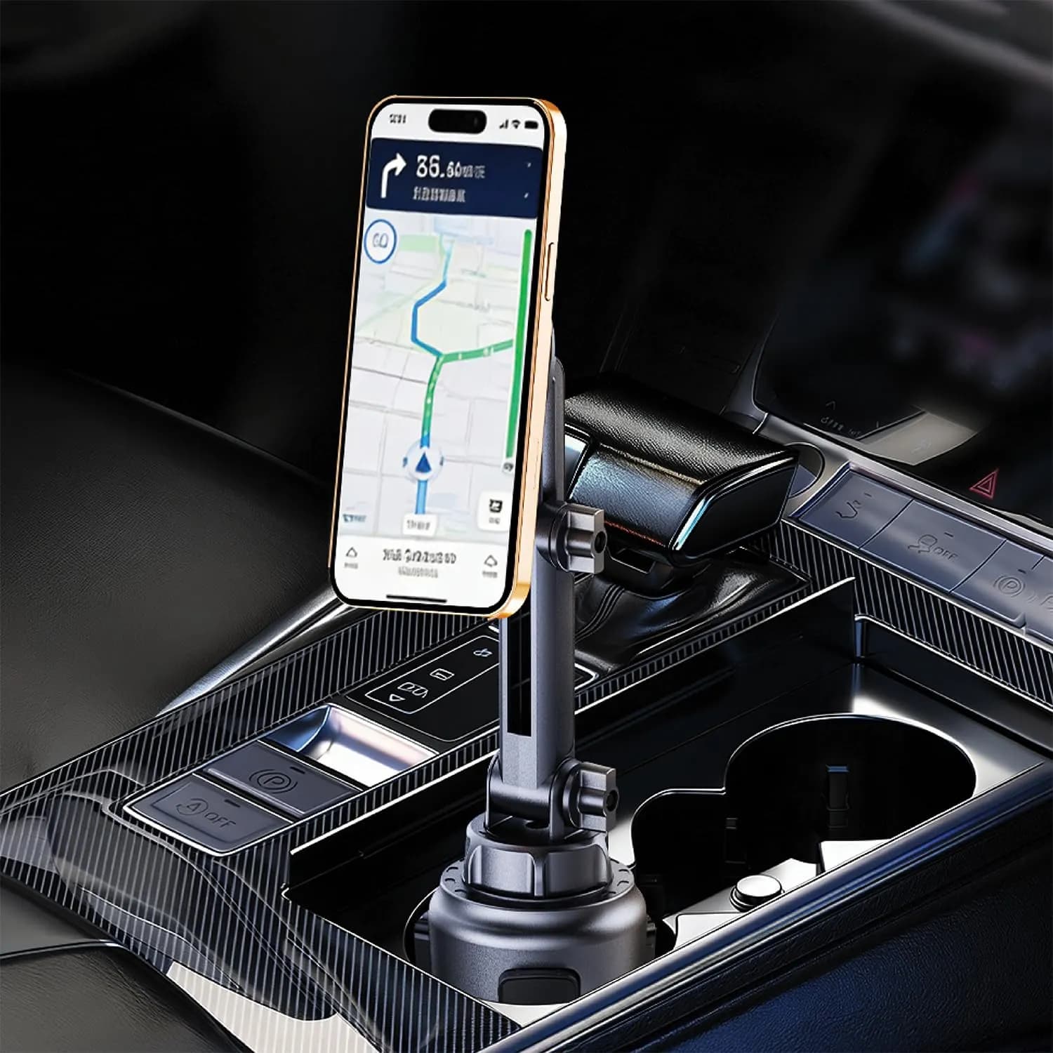 Green Lion Car Phone Cup Mount GX-73 - Magsafe Compatible, Black 2