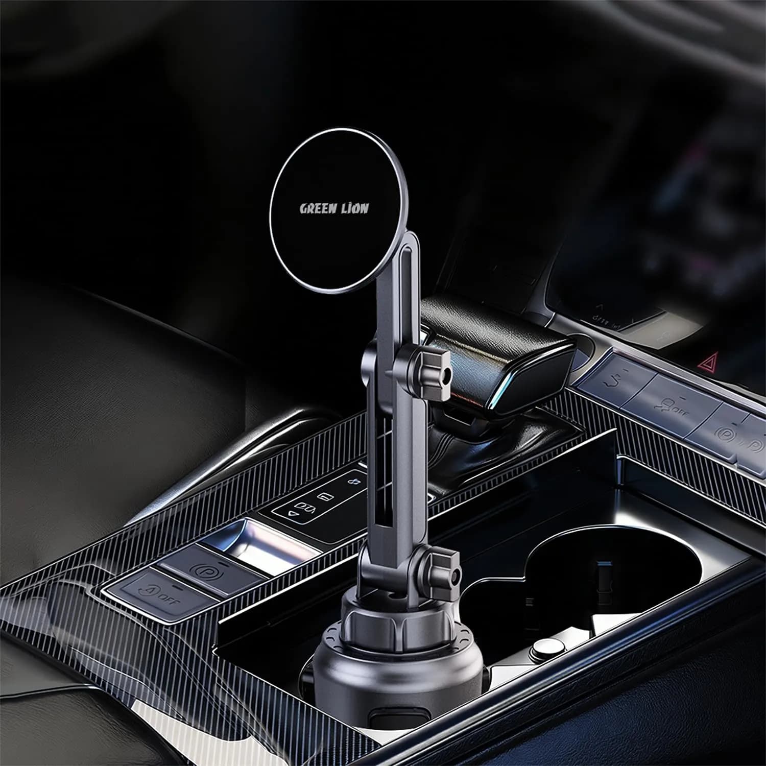 Green Lion Car Phone Cup Mount GX-73 - Magsafe Compatible, Black 3
