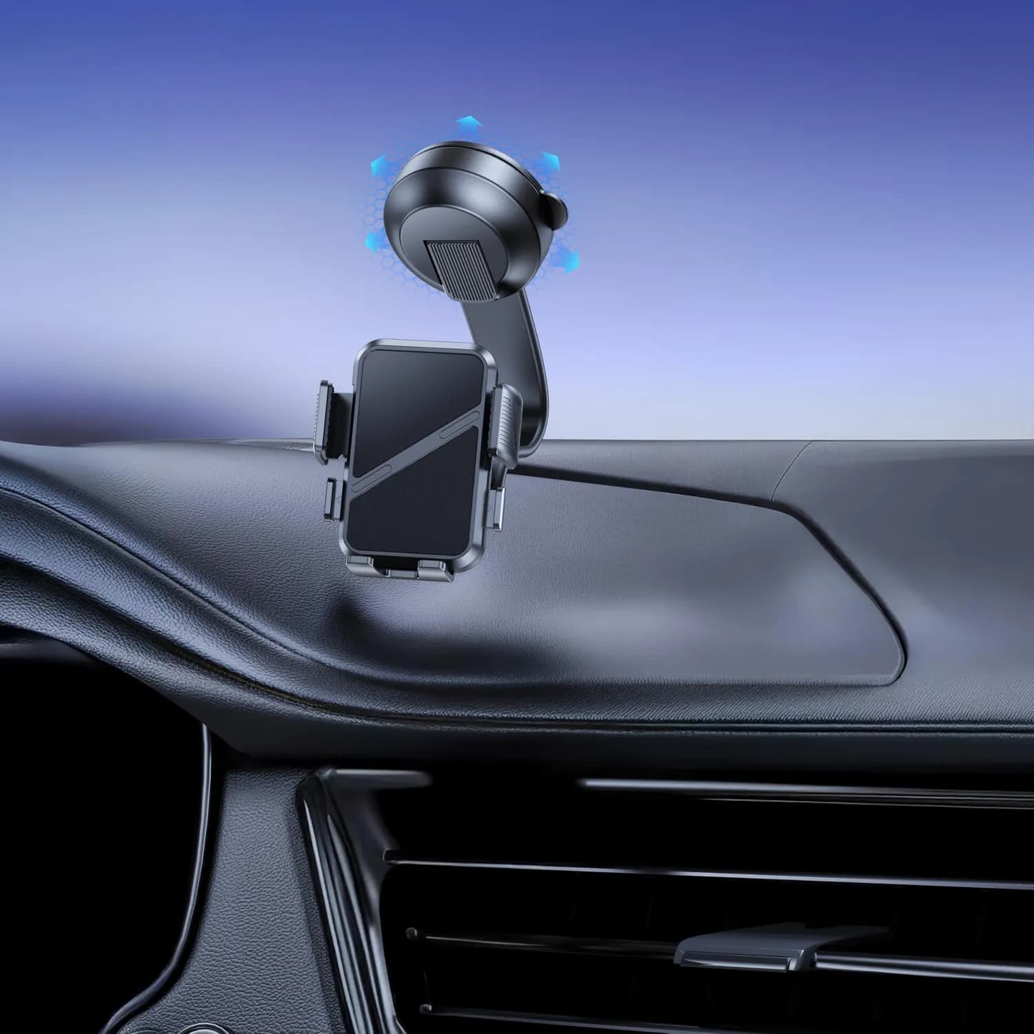 Green Lion Phone Holder GX-74 - Flexible Arm, 360° Rotation, Black 2