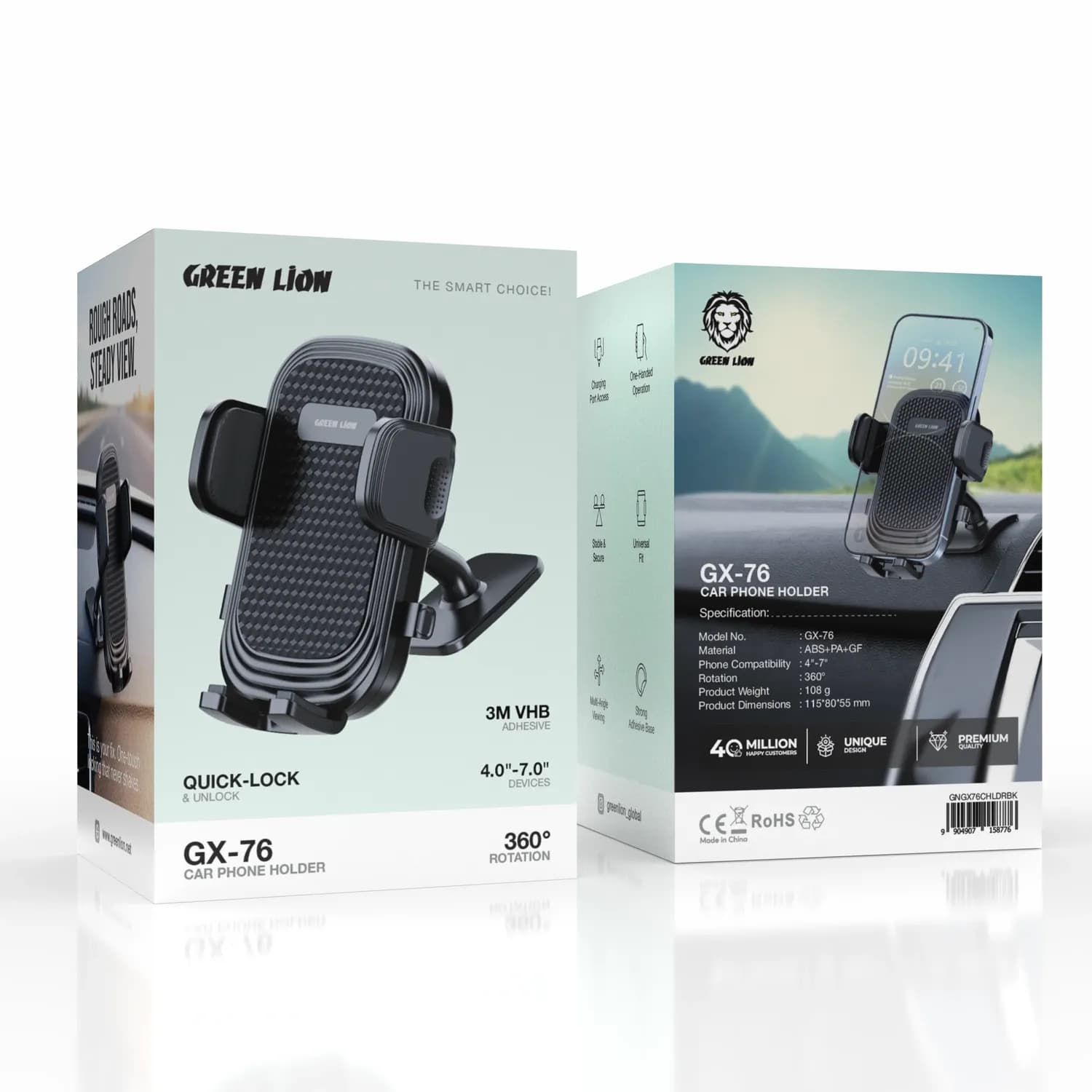 Green Lion Car Phone Holder GX-76 - Black 4
