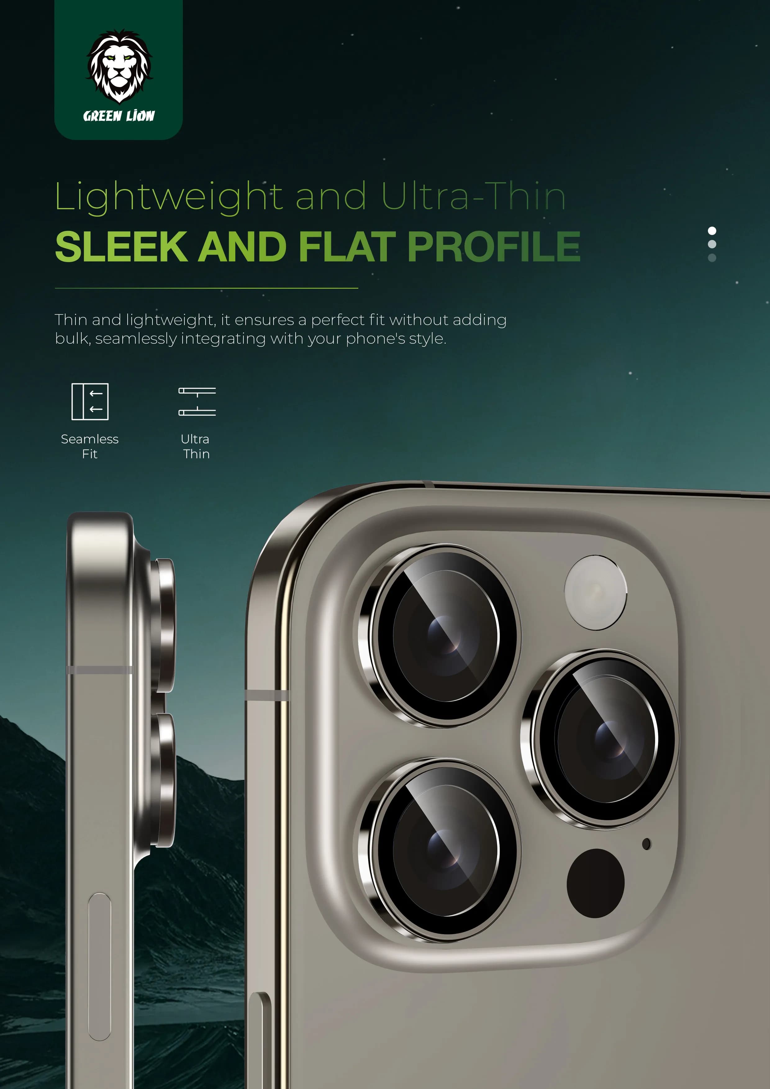 Green Lion HD Elite Camera Lens iPhone 16 Pro Max Pro — TitaniumBlack 4