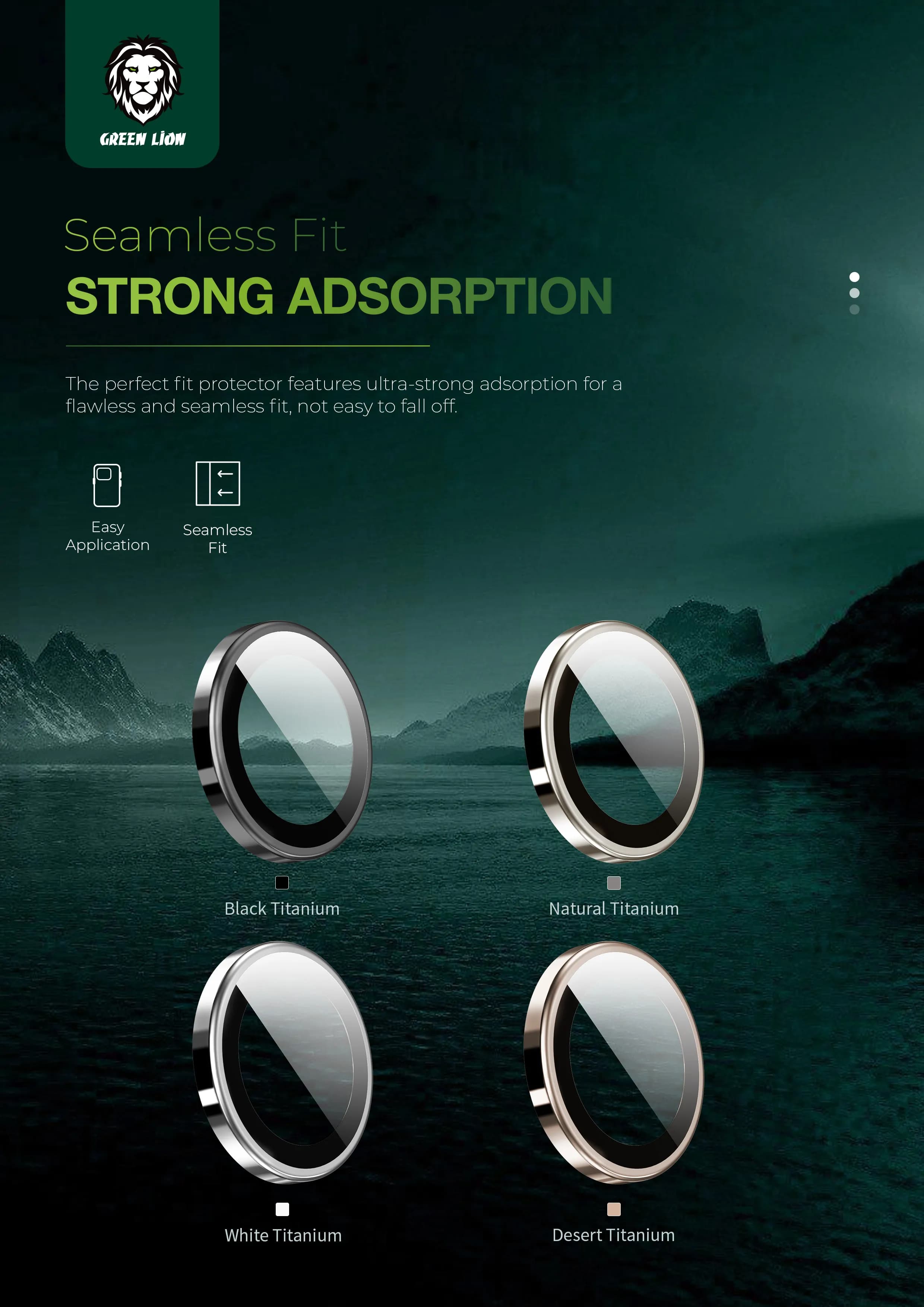 Green Lion HD Elite Camera Lens iPhone 16 Pro Max Pro — TitaniumBlack 5