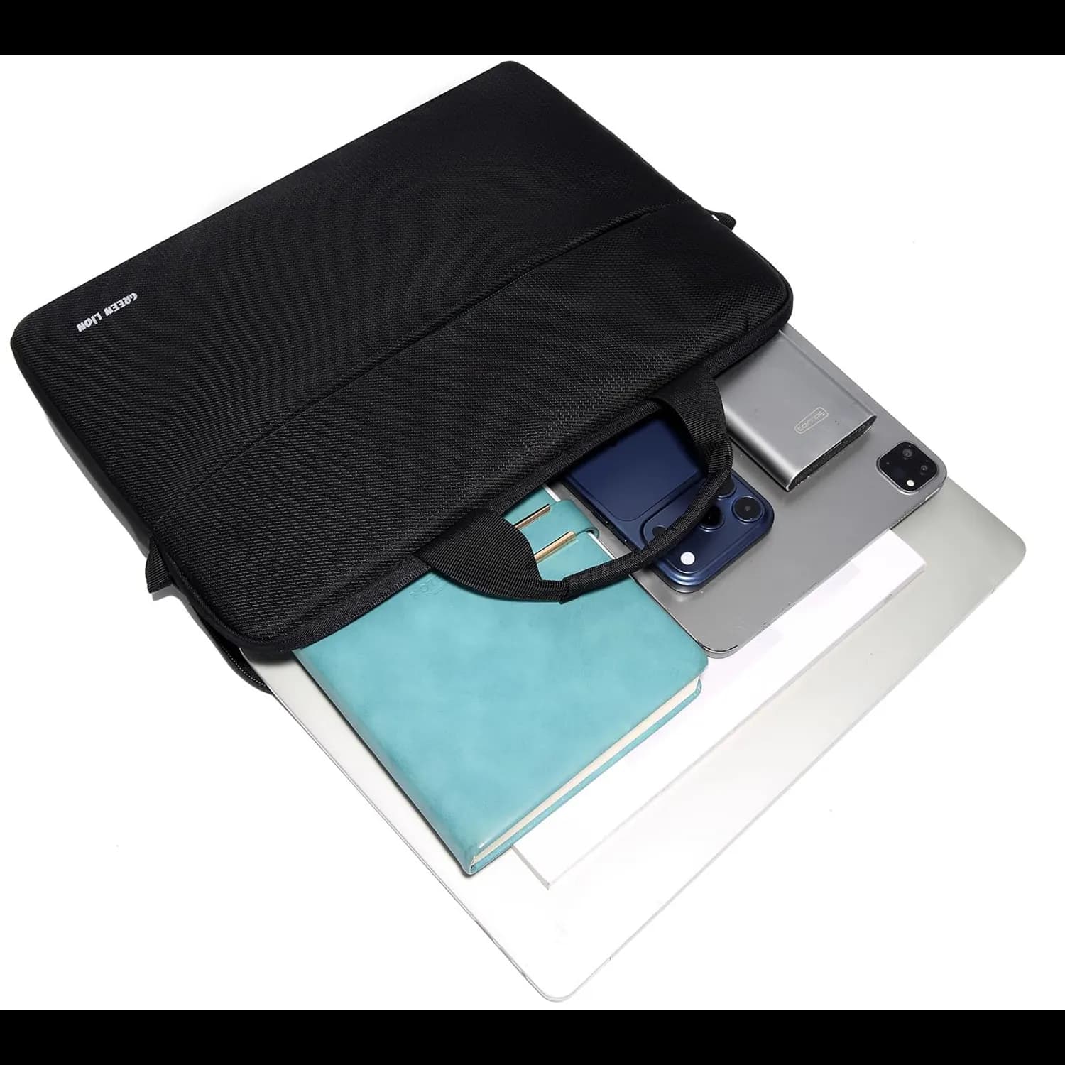 Green Lion Laptop Sleeve HELIOS - Water Repellent, Black 3