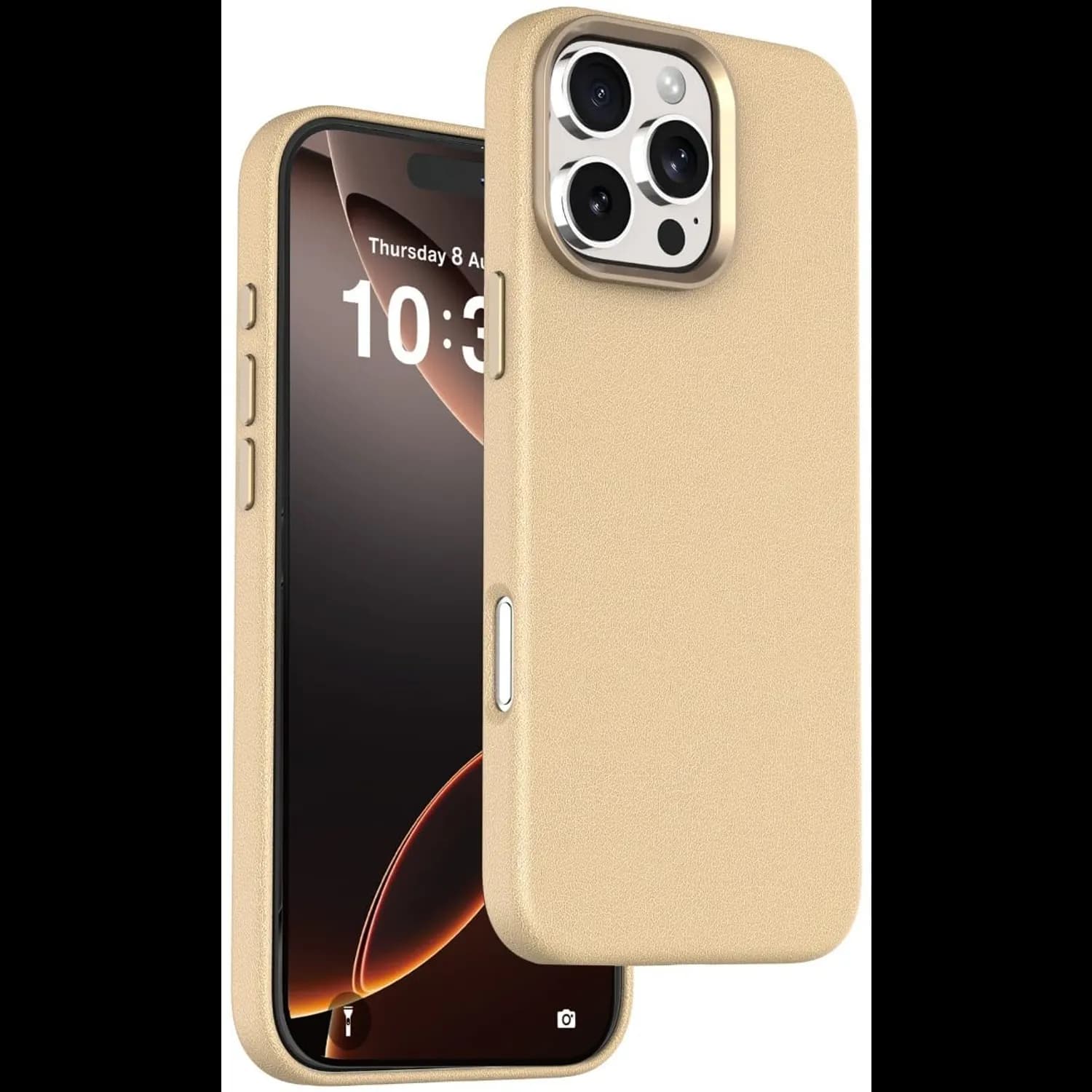 Green Lion Magnetic Case iPhone 16 Pro - 360° Protection, Desert Titanium Green Lion Magnetic Case iPhone 16 Pro - 360° Protection, Desert Titanium