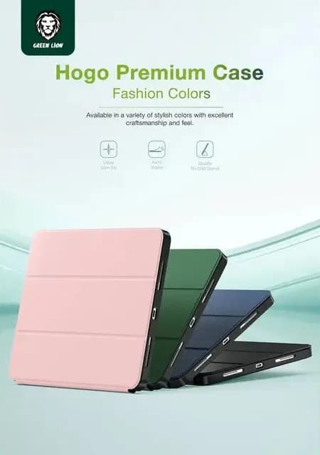 Green Lion Hogo Premium Case with Pencil Holder for iPad Pro/Air 13" - Blue 1 Green Lion Hogo Premium Case with Pencil Holder for iPad Pro/Air 13" - Blue 1