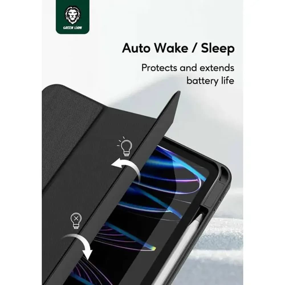 Green Lion Hogo Premium Case with Pencil Holder iPad 10.2" — Black 3