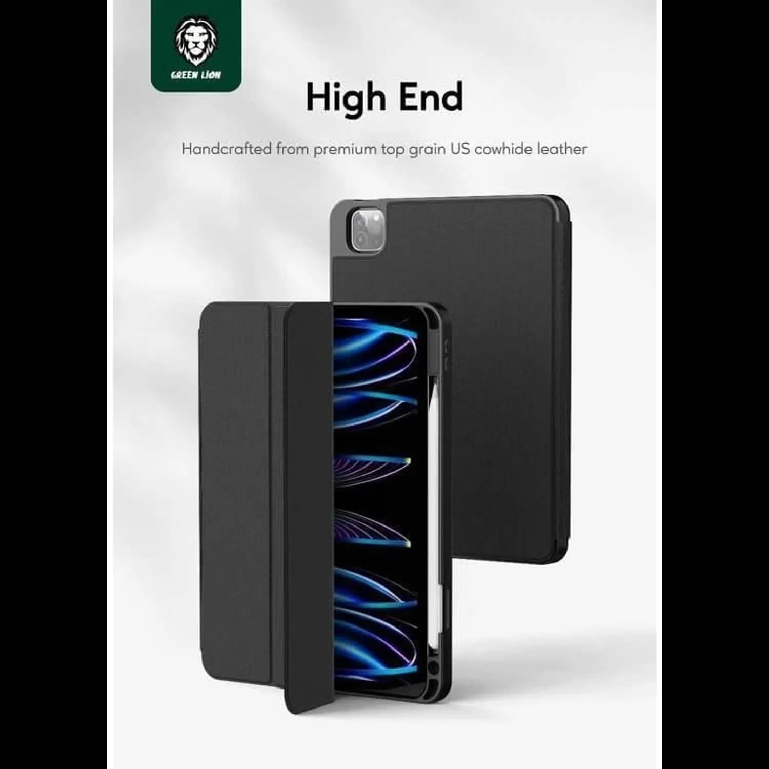 Green Lion Premium Case for iPad 10 10.9" - Pencil Holder, Black 4