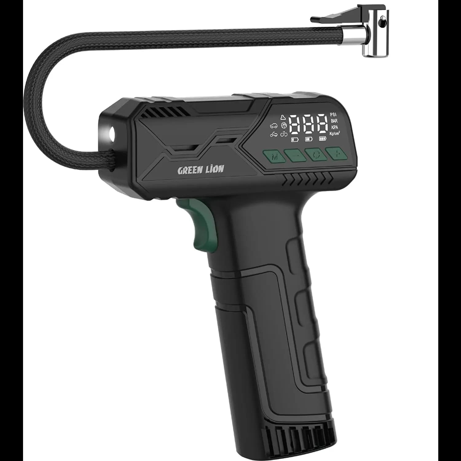 Green Lion Tyre Inflator Hyper Air - 150 PSI, USB-C, Black 1