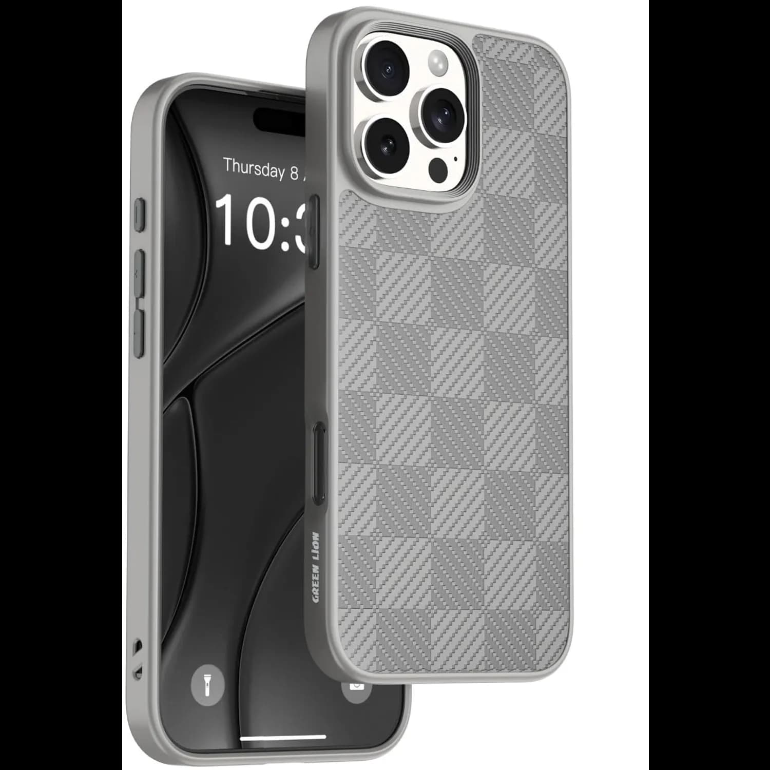 Green Lion Hybrid Shield Case iPhone 16 Pro - MagSafe Compatible, Gray Green Lion Hybrid Shield Case iPhone 16 Pro - MagSafe Compatible, Gray
