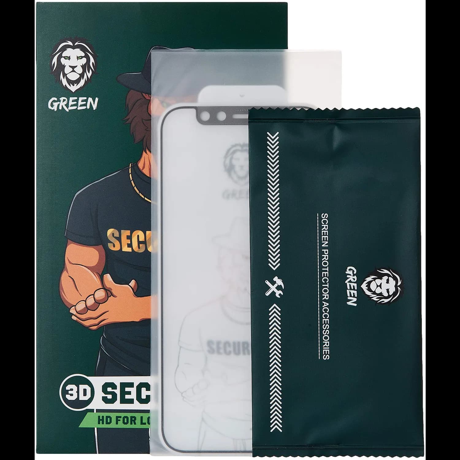 Green Lion Screen Protector iPhone 15 Pro 6.1 - 9H Soft Edge, Clear 4