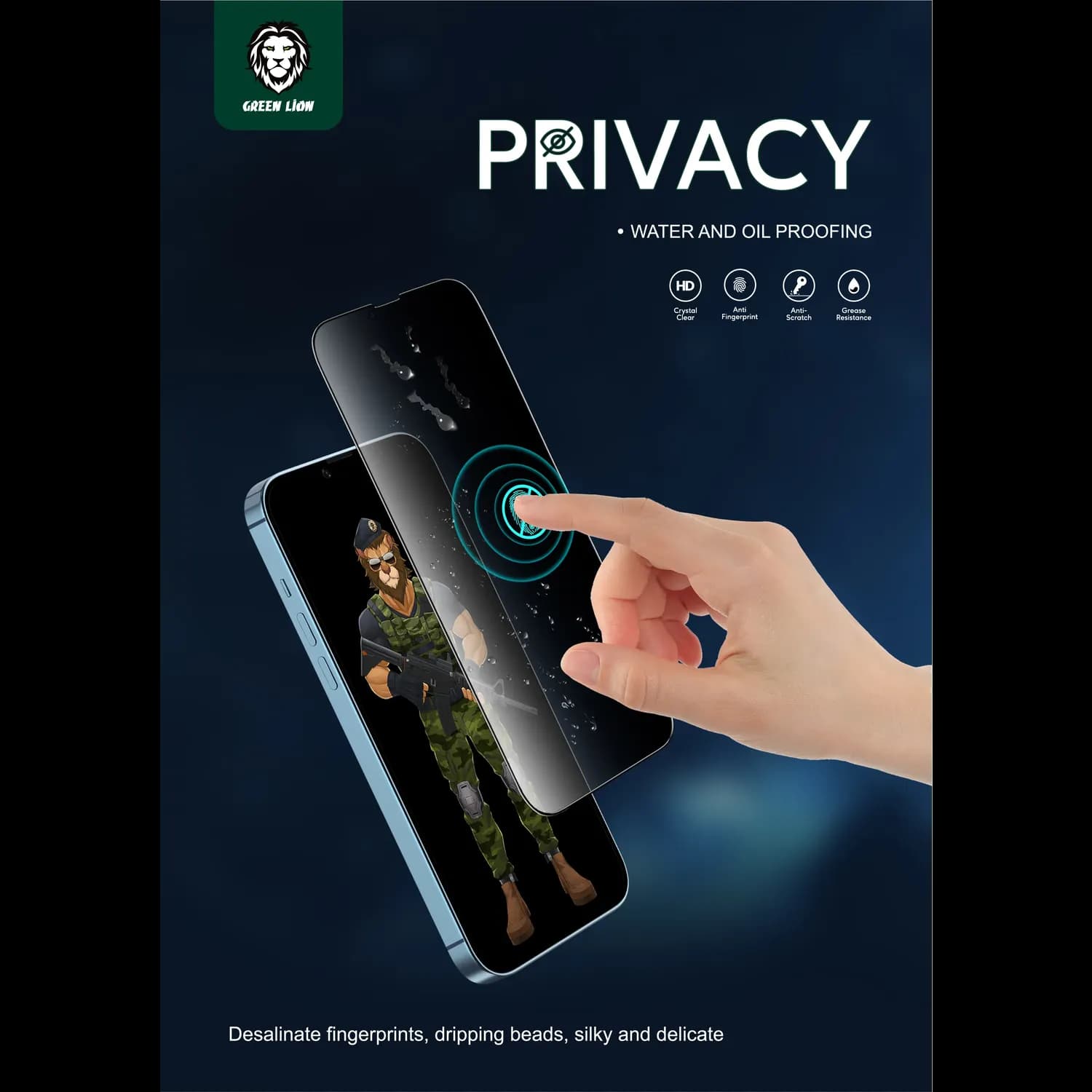 Green Lion Privacy Screen Protector for iPhone 12 Pro Max - Tempered Glass, Black 4