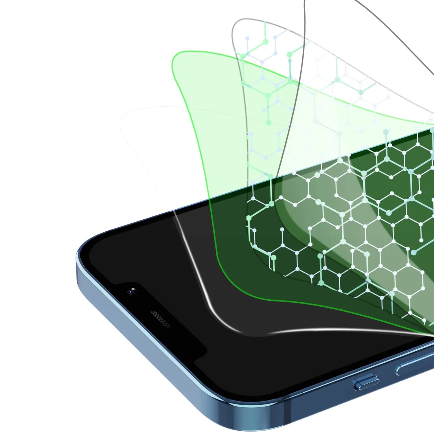 Green Lion Screen Protector iPhone 13/13 Pro - 3D Silicone Plus, 9H Tempered Glass, Anti-Spy Privacy 2