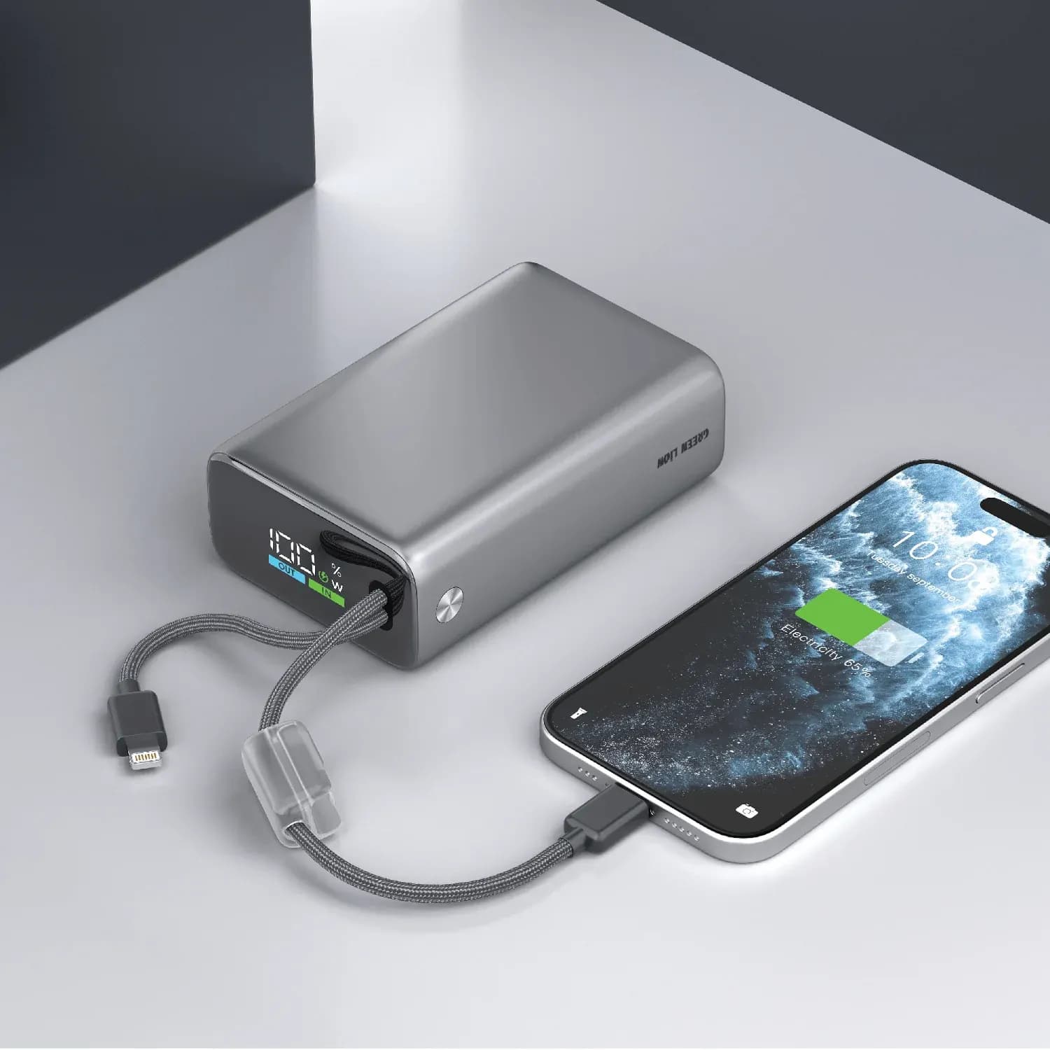 Green Lion Power Bank IBIZA - 20000mAh 45W, Grey 2