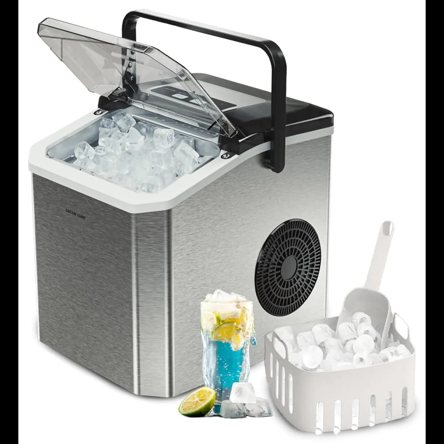 Green Lion Ice Maker Instant Ice Mate - Stainless Steel, Portable 2